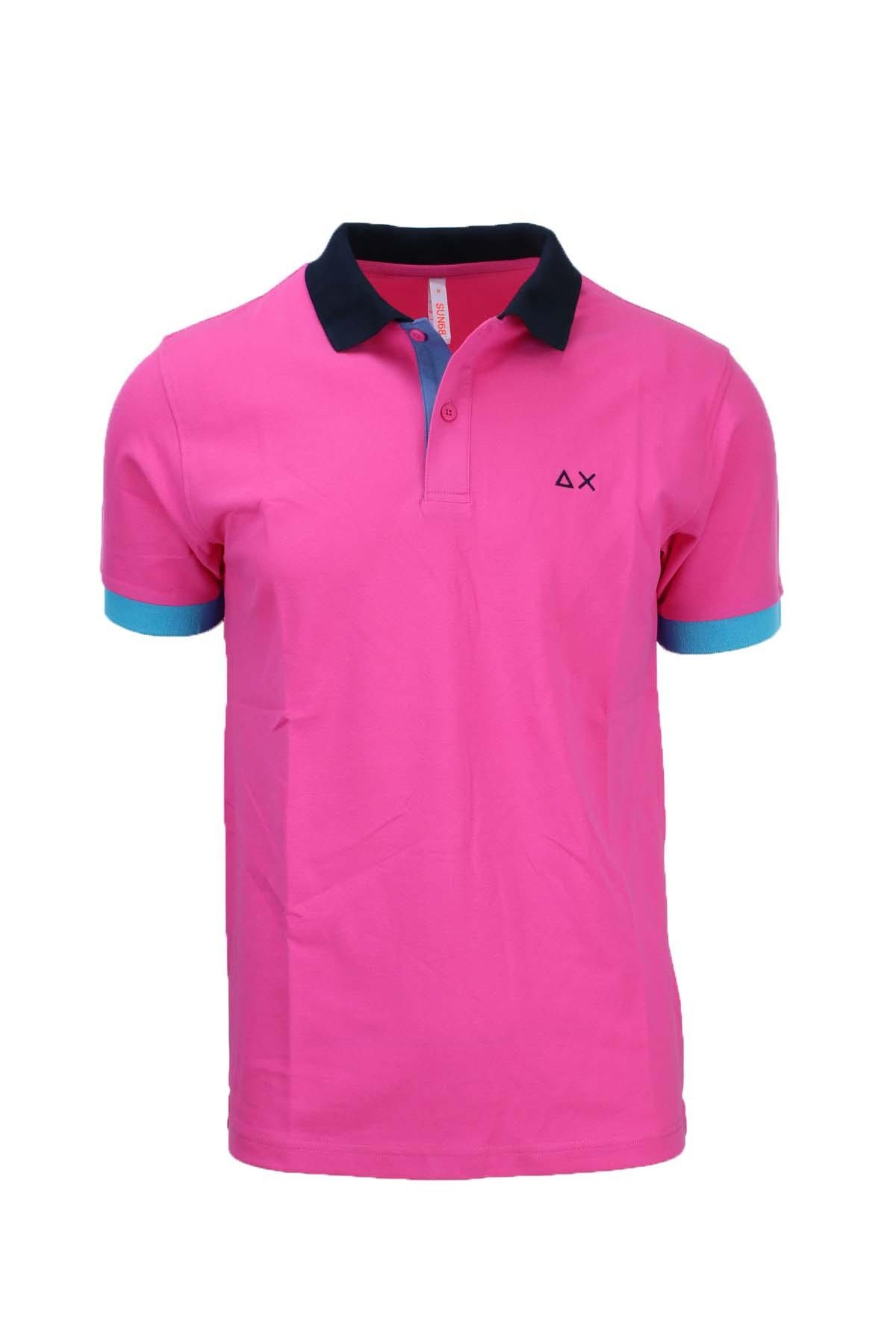 Polo mezza manica dettagli multicolor