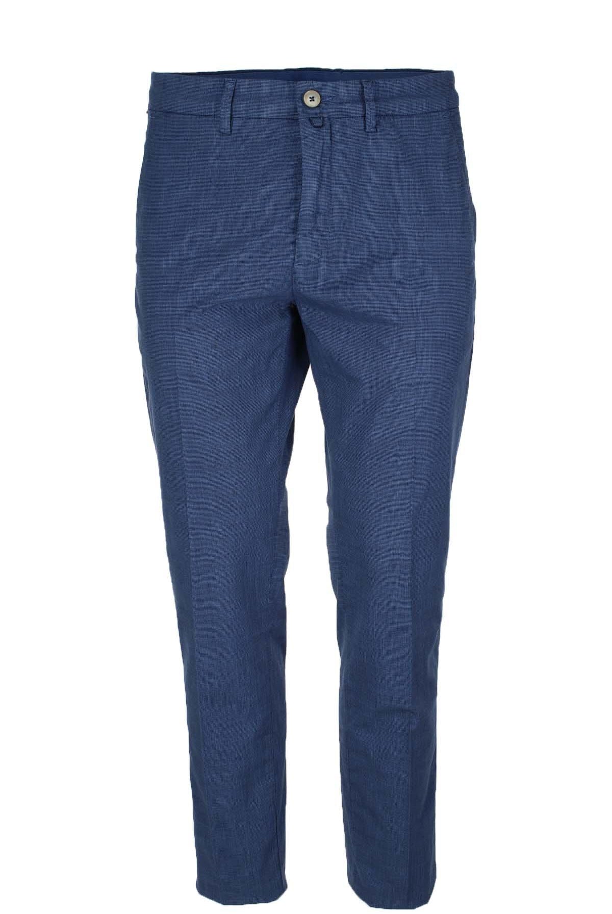 Pantalone chino tasche america in cotone e lino