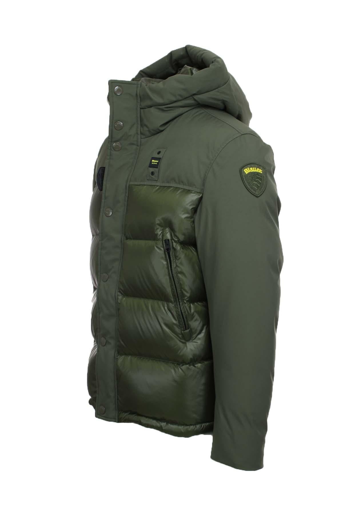 Piumino con cappuccio bitessuto BROOK