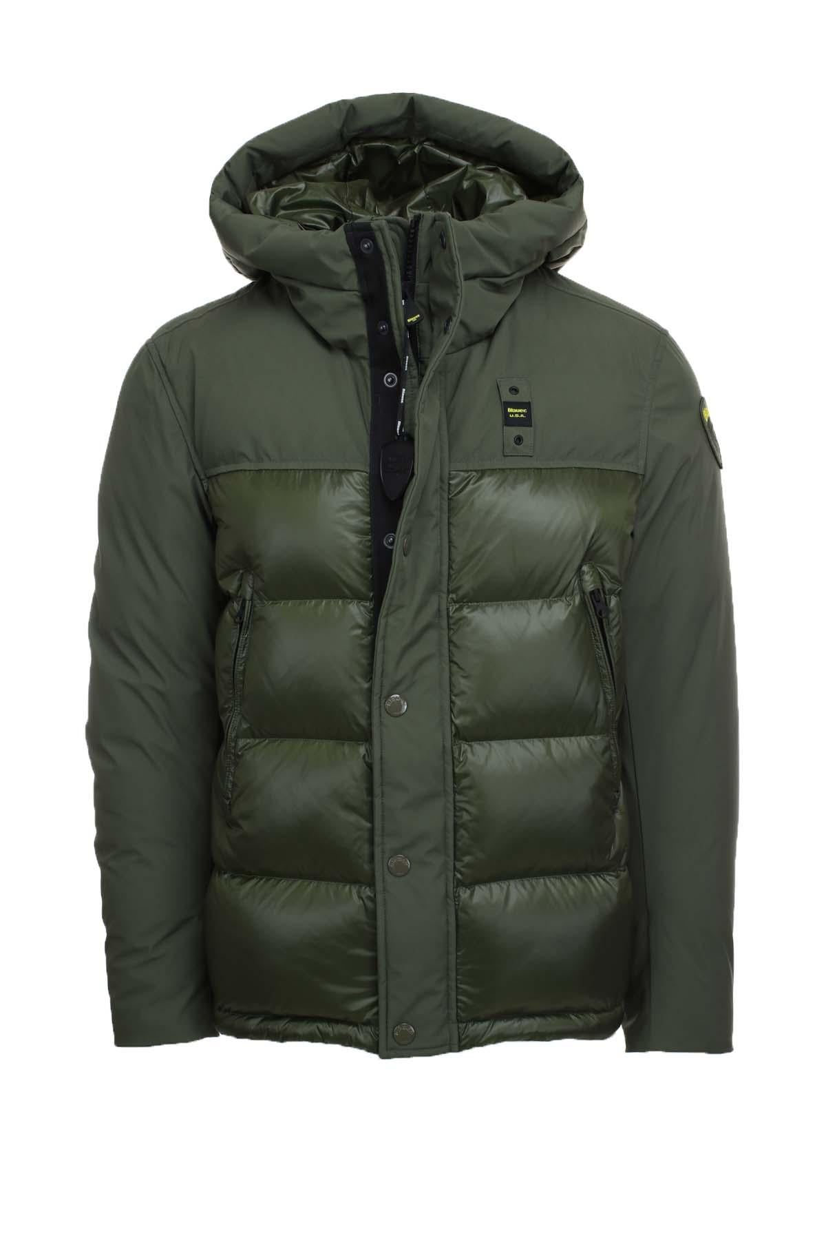 Piumino con cappuccio bitessuto BROOK