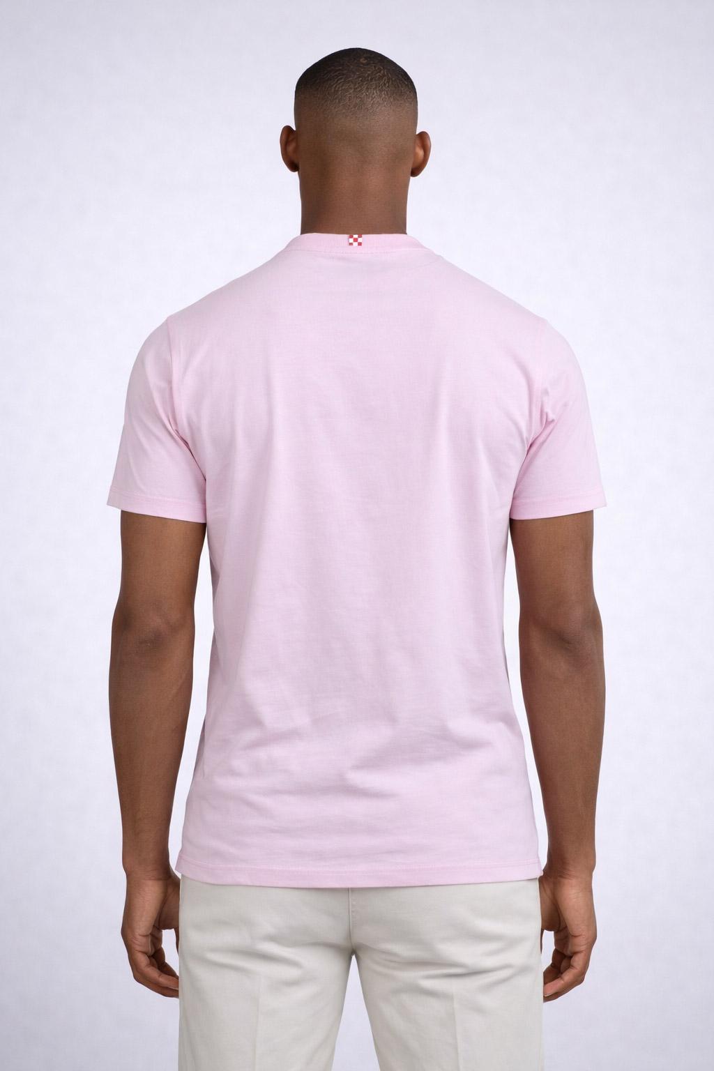 T-shirt uomo con taschino stampa squali in cotone