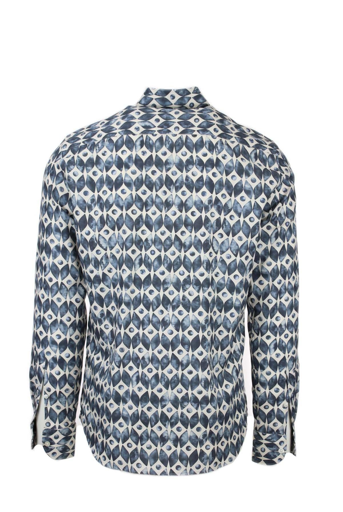 Camicia fantasia in tessuto tecnico