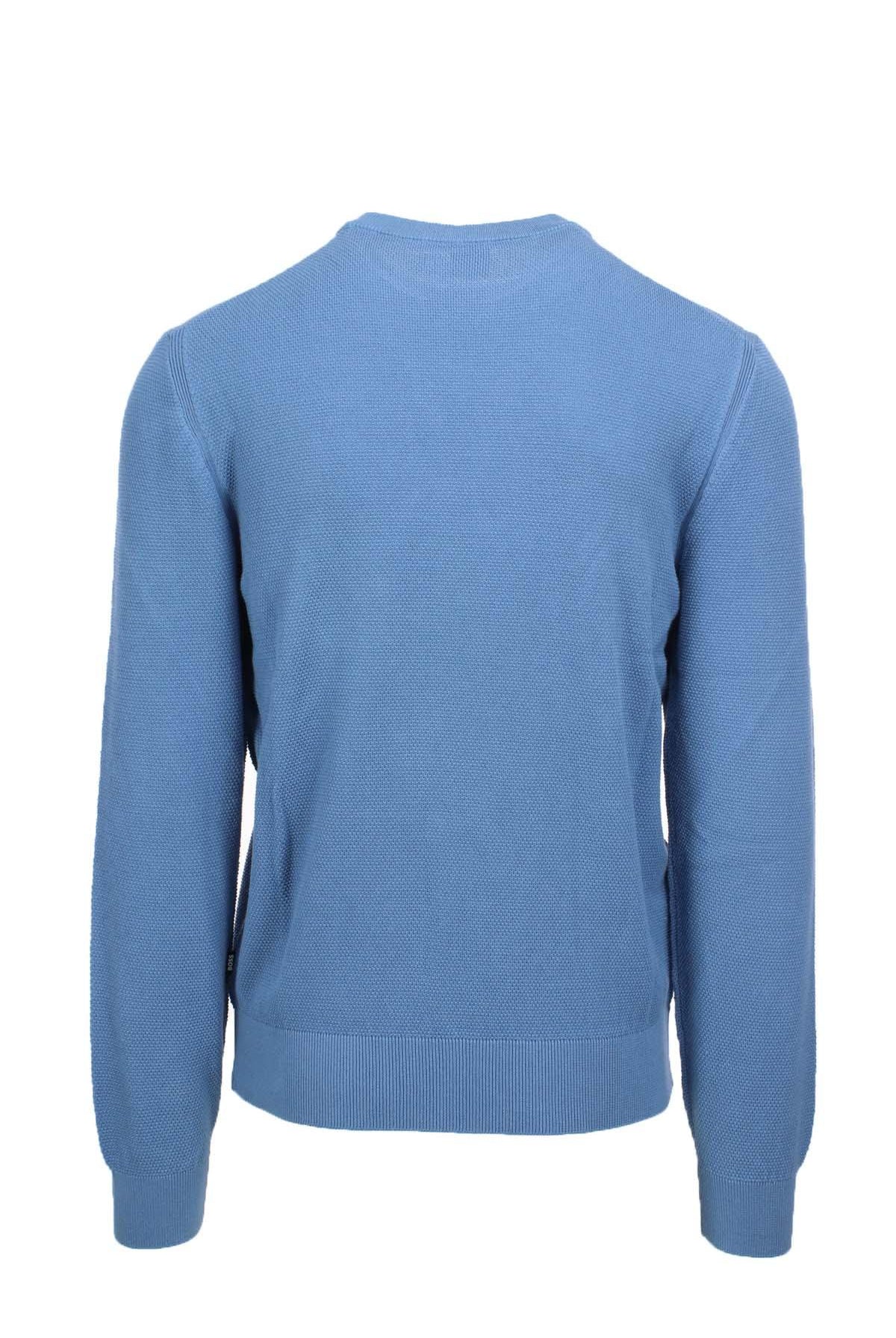 Maglione in cotone lavorato grana riso