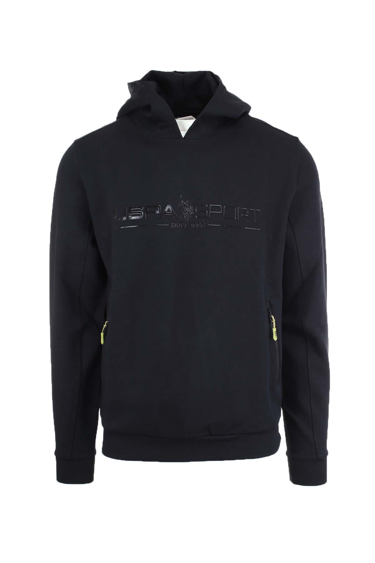 Felpa con cappuccio e logo USPA Sport
