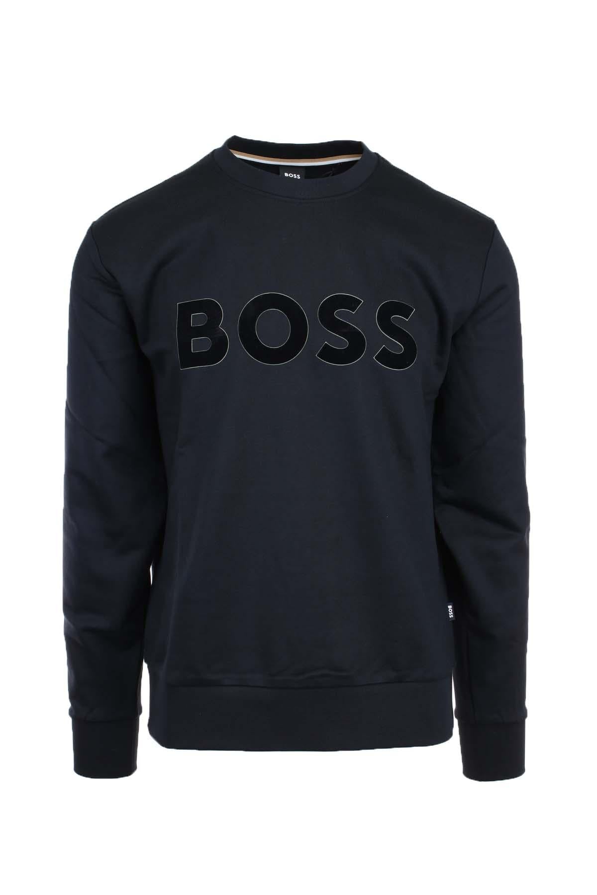 Felpa con logo BOSS