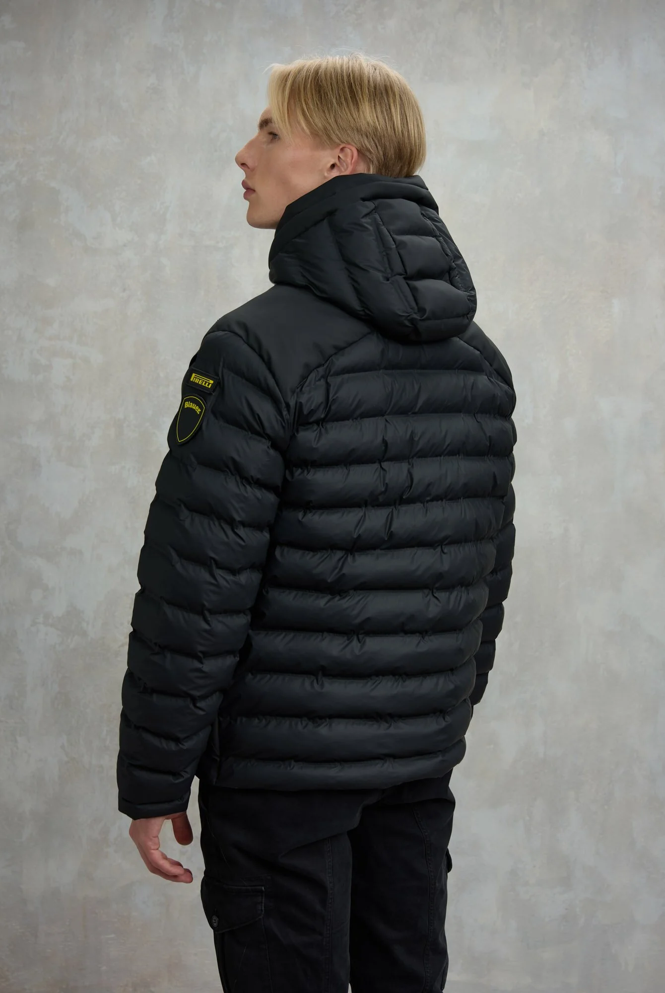 Piumino con cappuccio BLAUER X PIRELLI