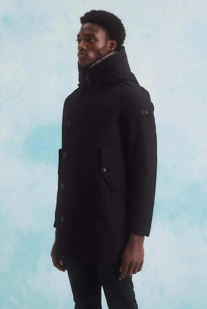 Parka con cappuccio e vera pelliccia