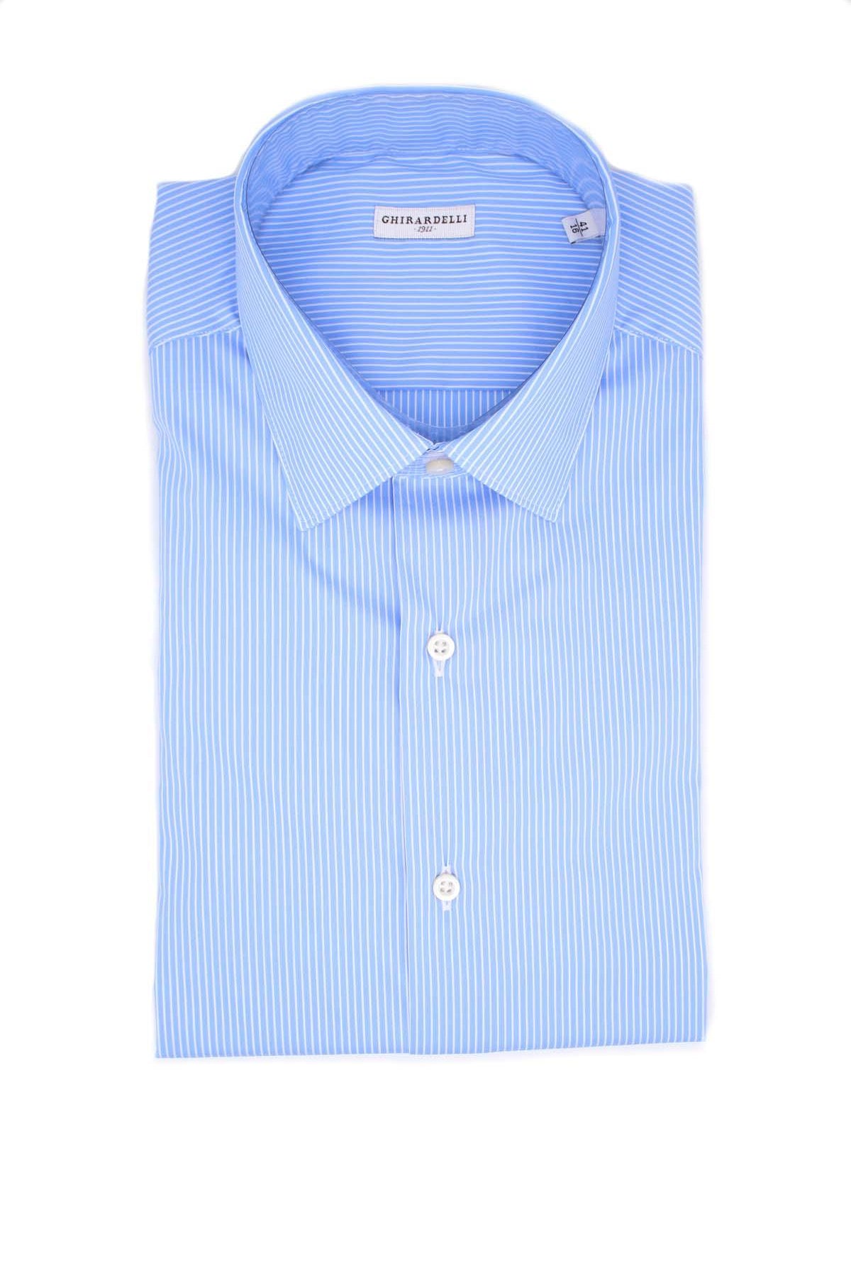 Camicia manica lunga riga in cotone