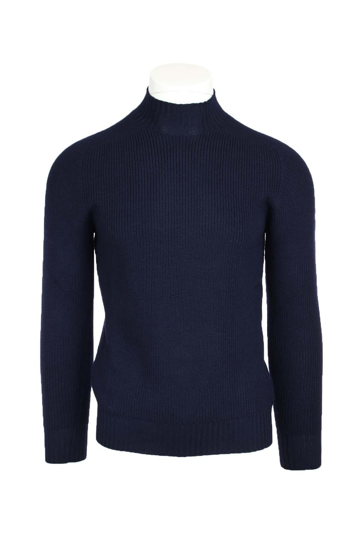Maglia lupo in lana a coste inglese