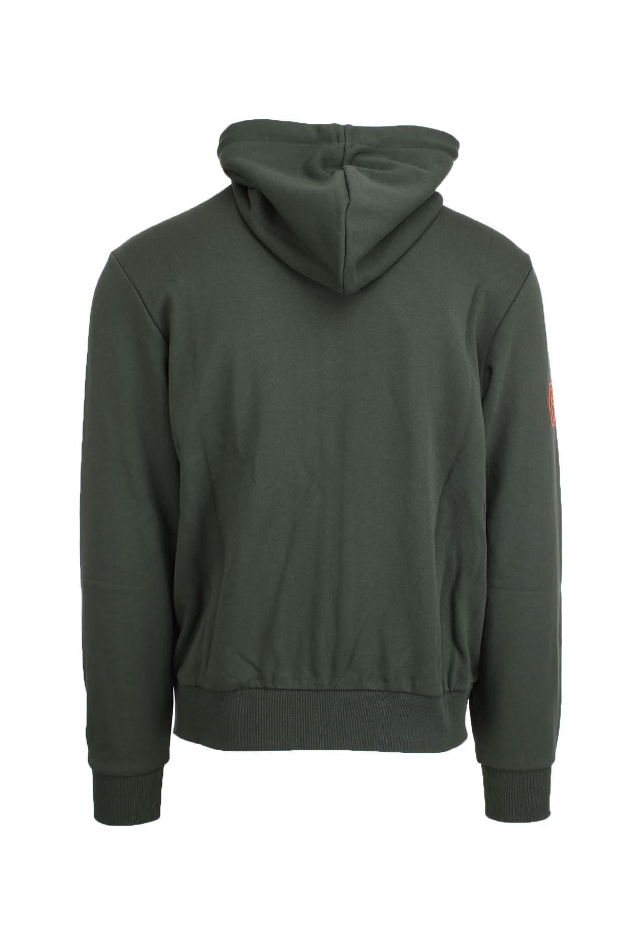 felpa cardigan zip con cappuccio