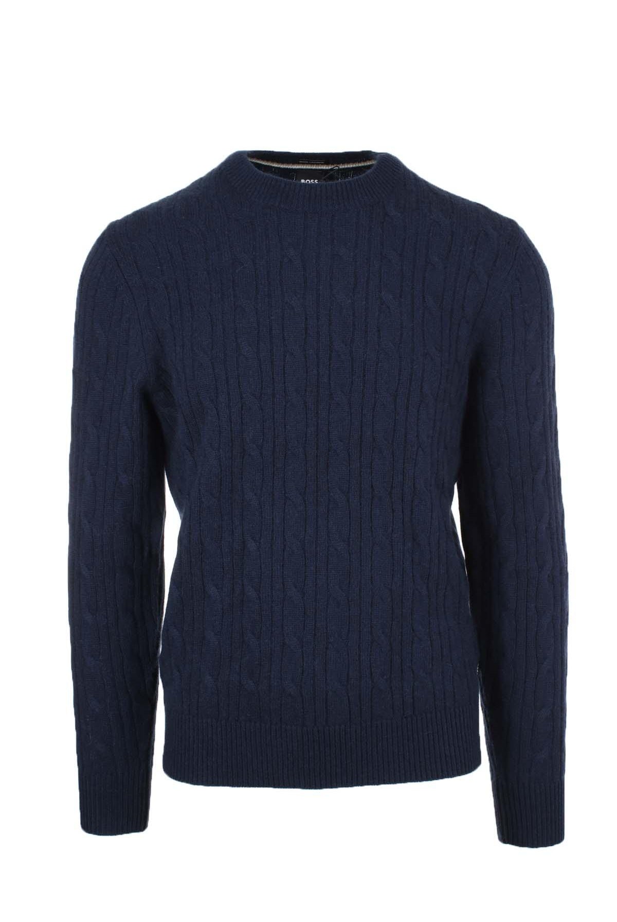 Maglia girocollo in lana treccevvvvvvvv