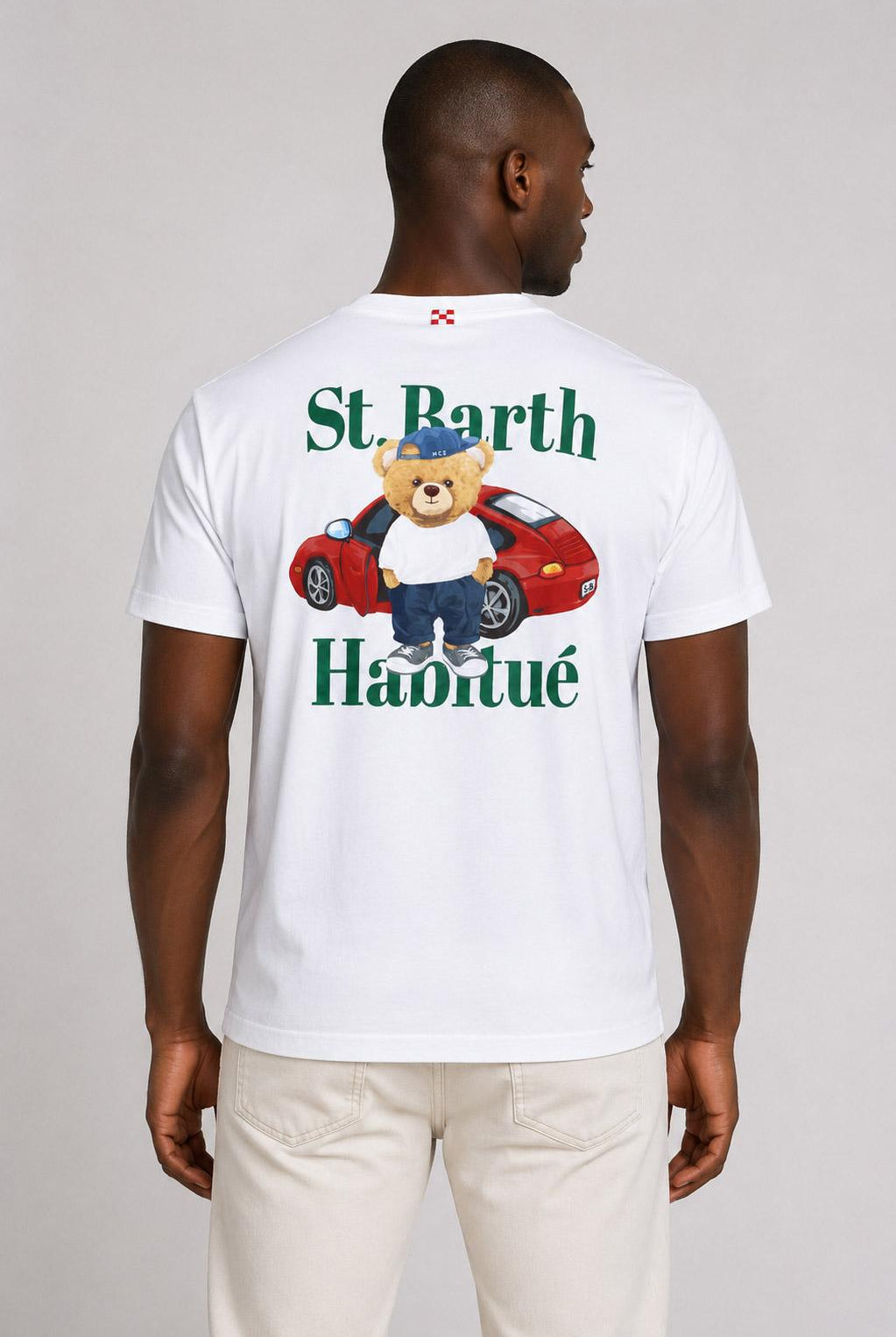 T-Shirt Uomo Cotone Maxi Stampa St. Barth Habituè