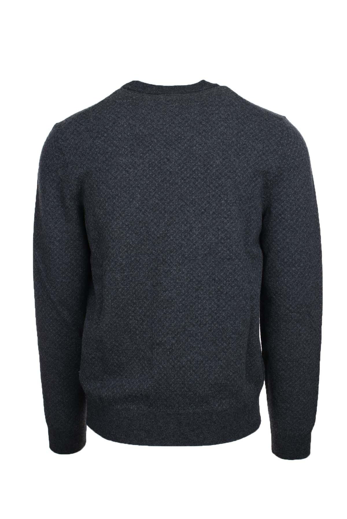 Maglia girocollo in lana e cotone.