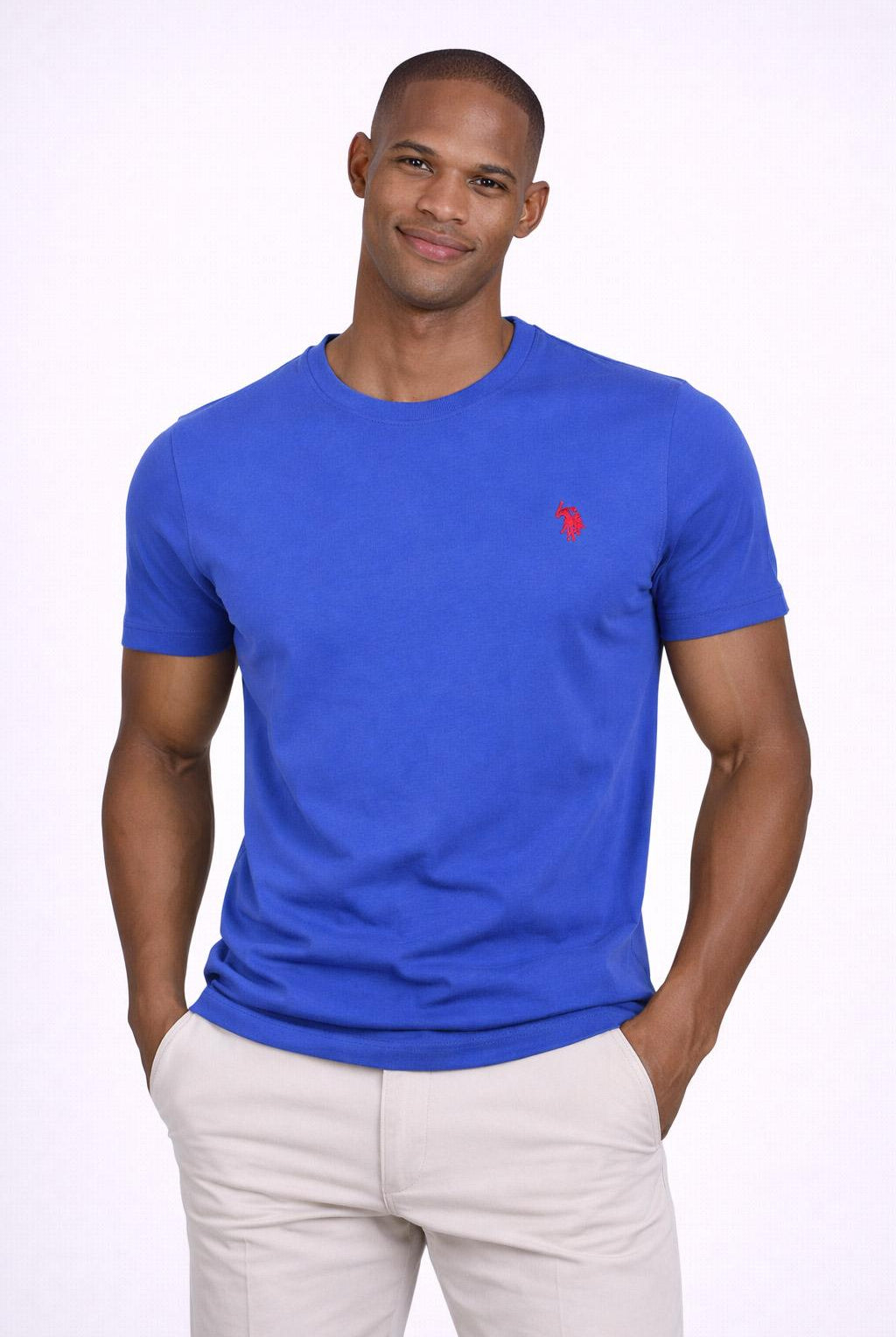 T-Shirt Uomo Cotone con logo ricamato