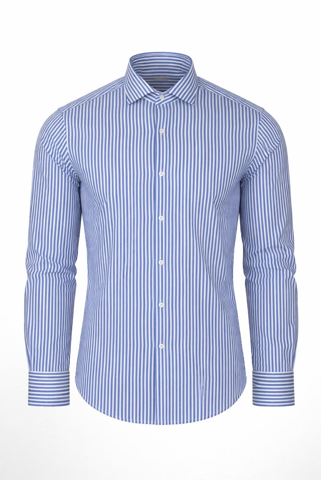 Camicia Uomo a Righe in Cotone Stretch