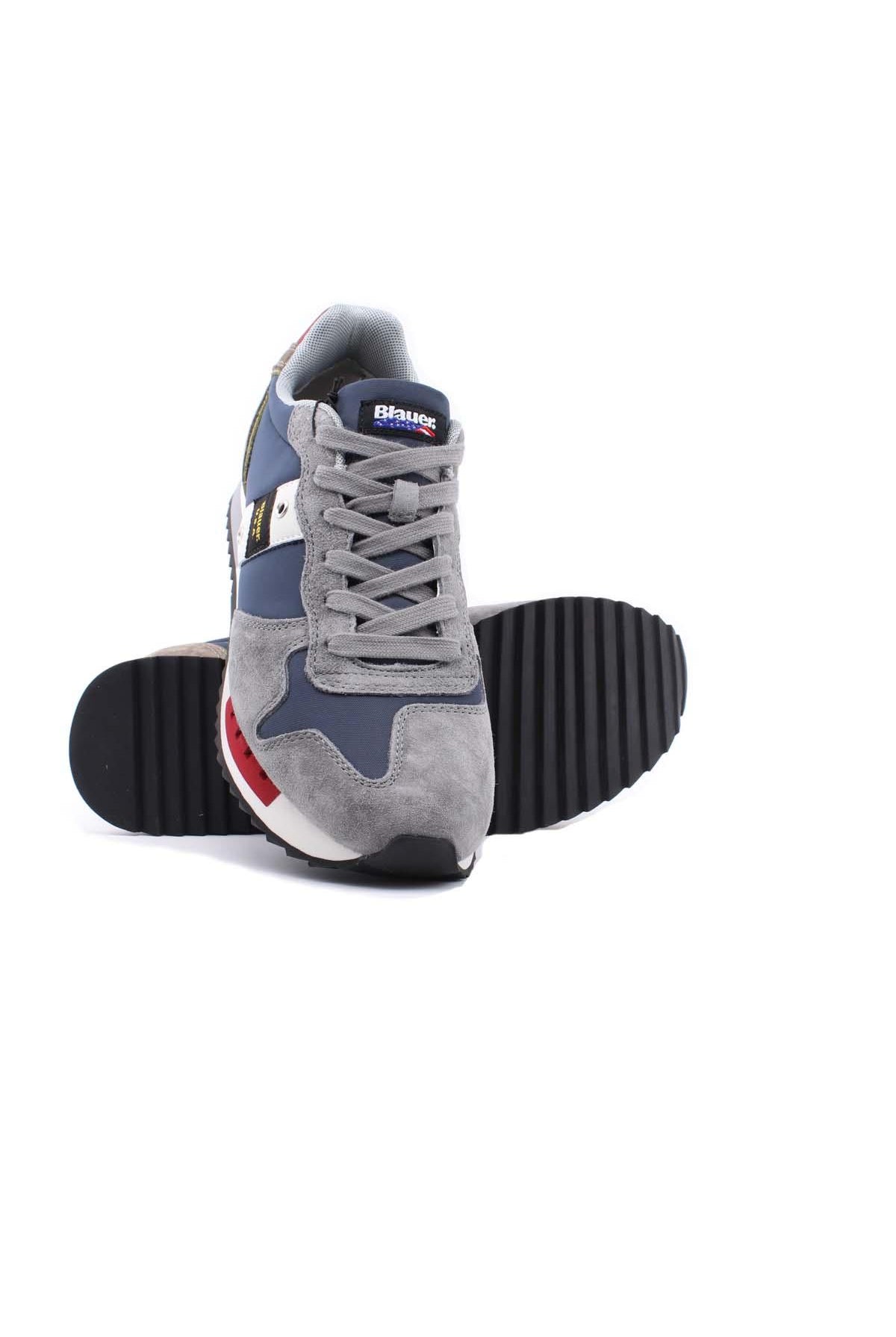 Sneaker Uomo con passante logato mesh e Cordura queens01