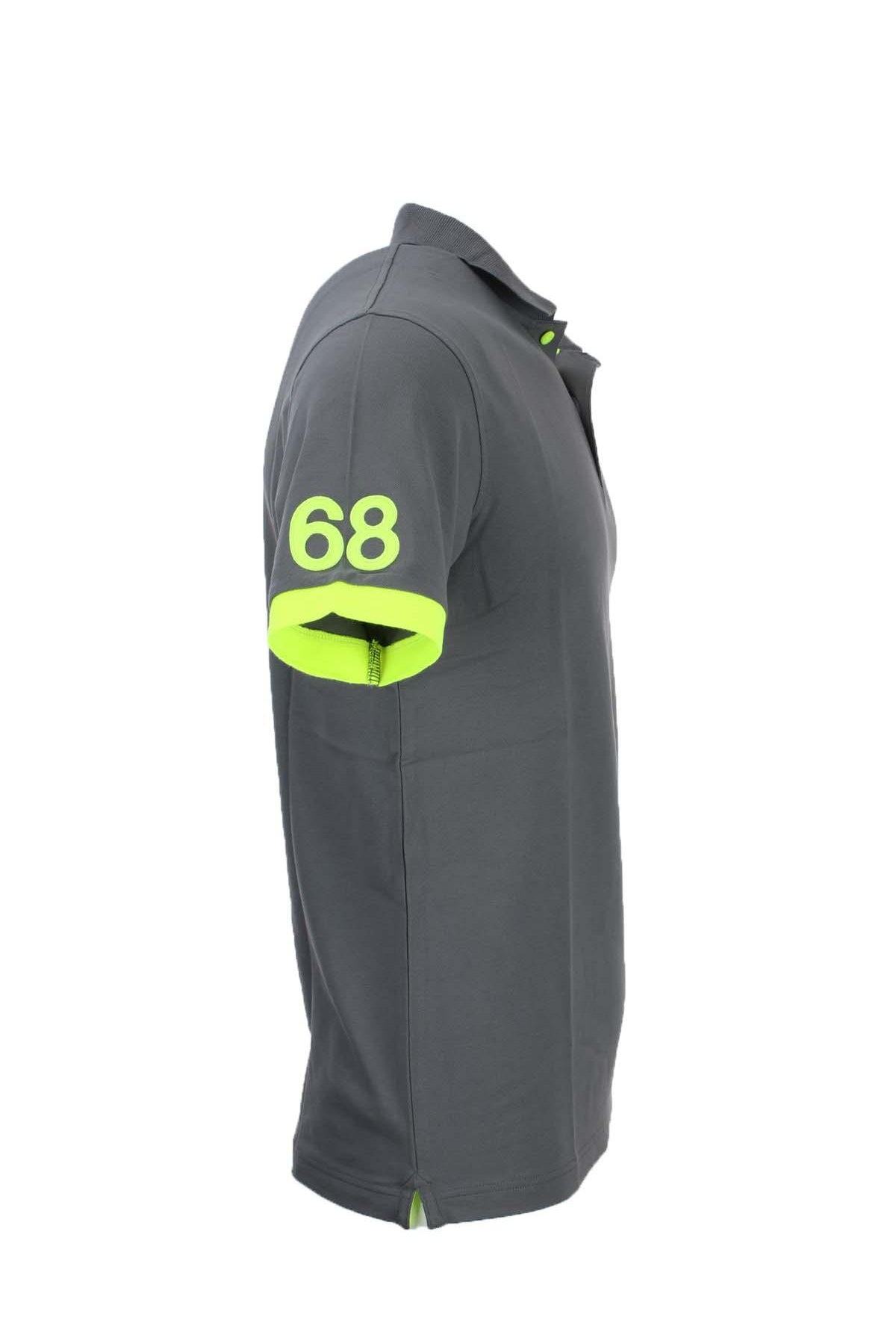 Polo mezza manica con dettagli e logo fluo