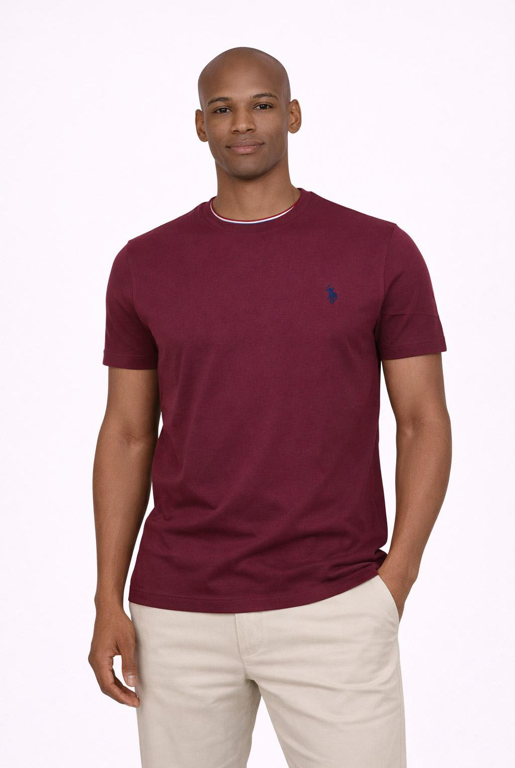 T-Shirt Uomo Cotone con logo ricamato
