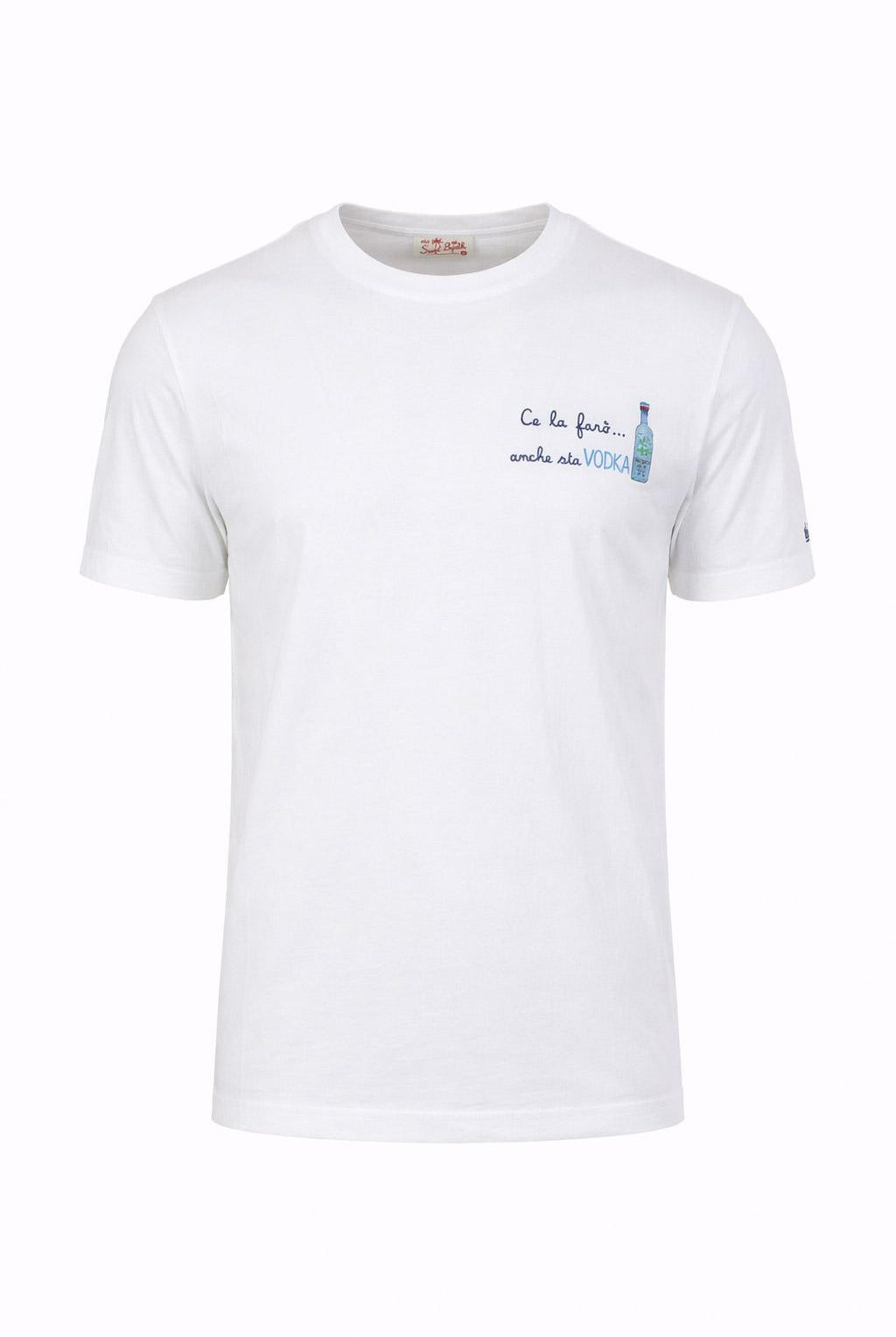 Tshirt Uomo in Cotone Ce la farò anche sta vodka