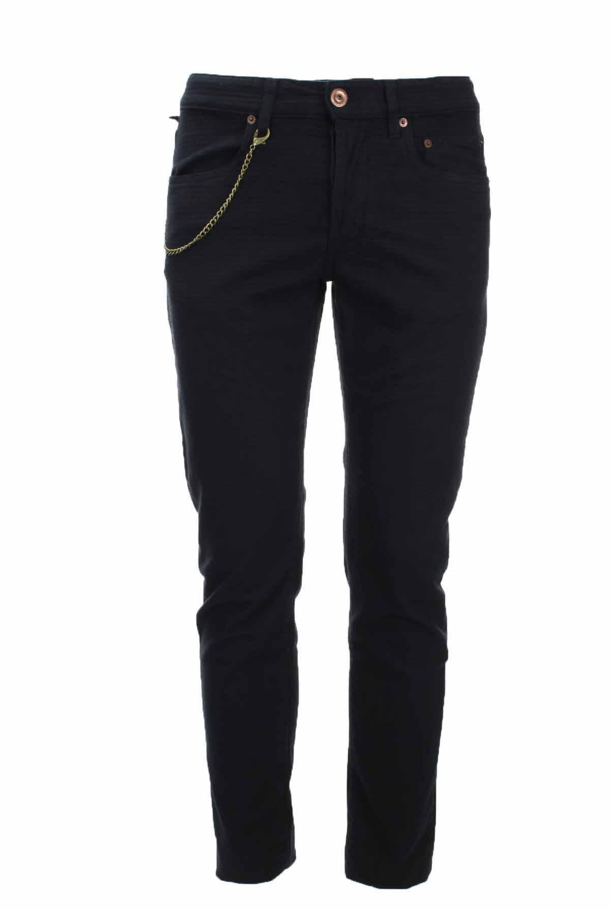 Pantalone 5 tasche in cotone armaturato