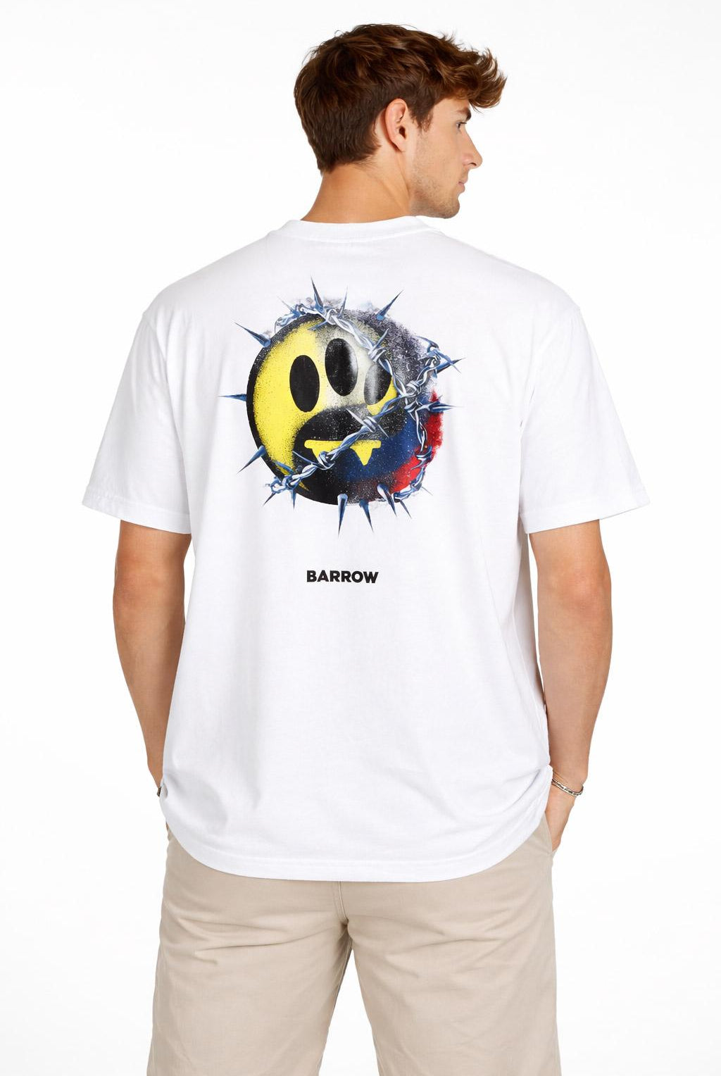 Barrow T-Shirt Uomo BRW Logo Spinato