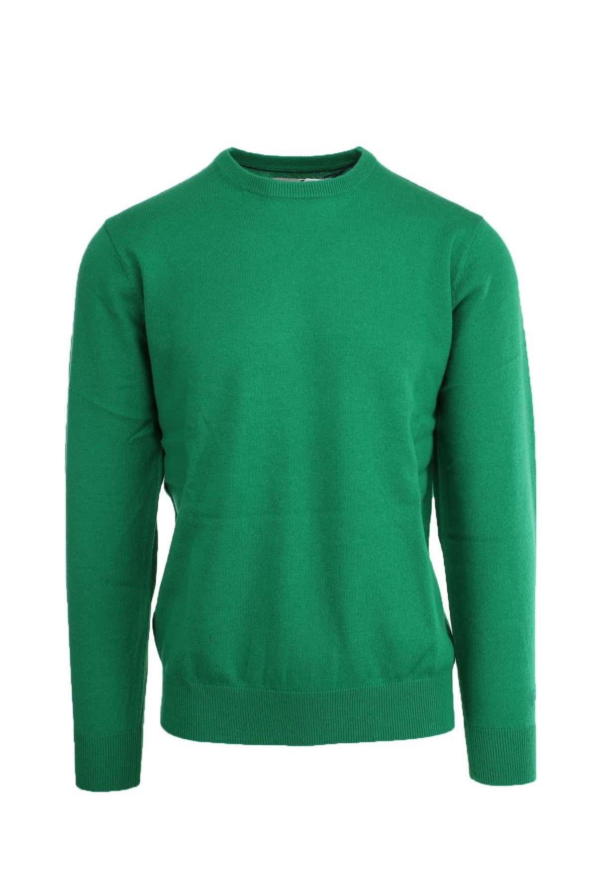 Maglia girocollo uomo in lana unito