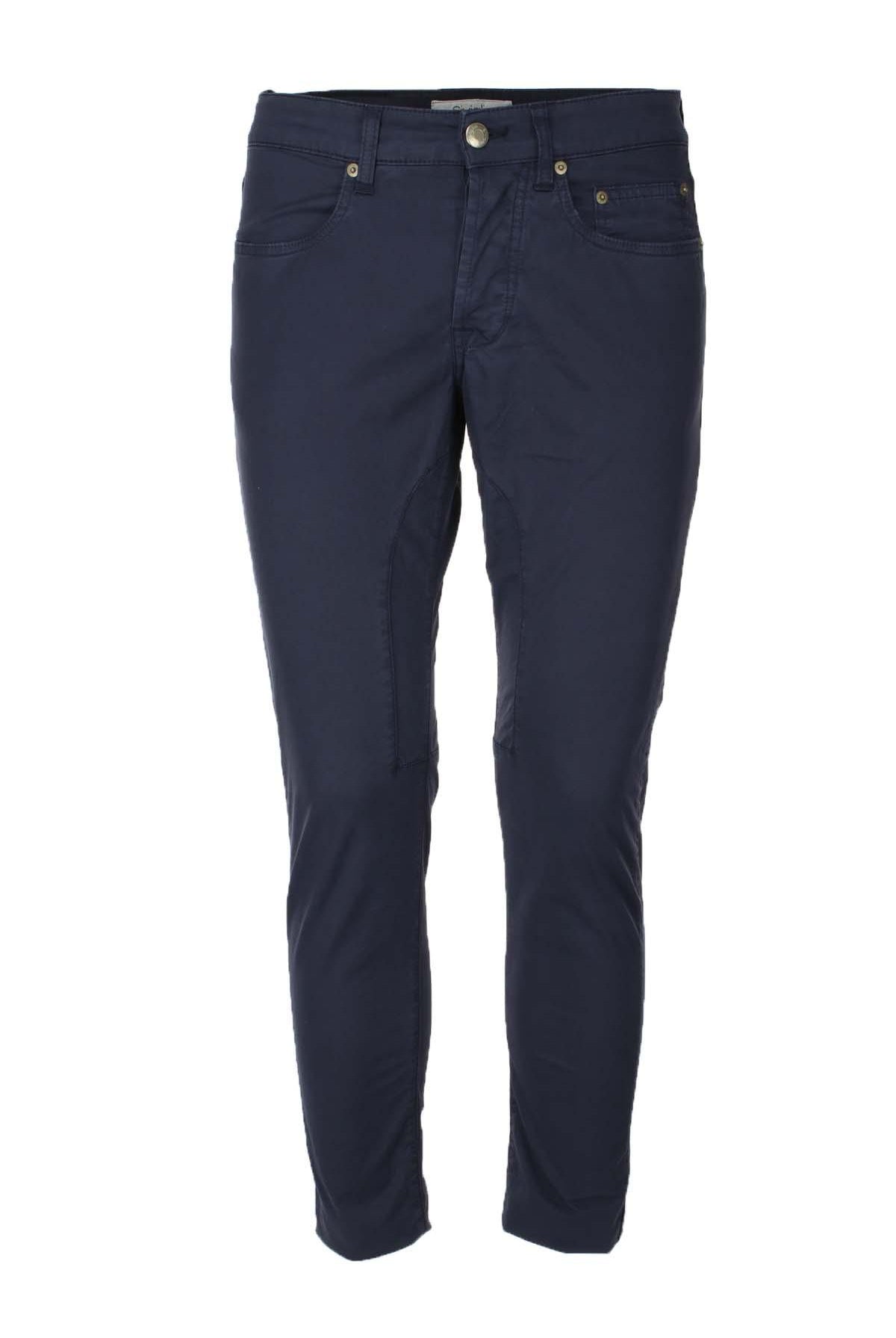 Pantalone 5 tasche in raso di cotone