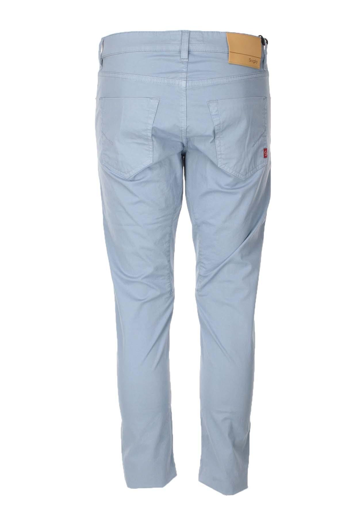 Pantalone 5 tasche in raso di cotone