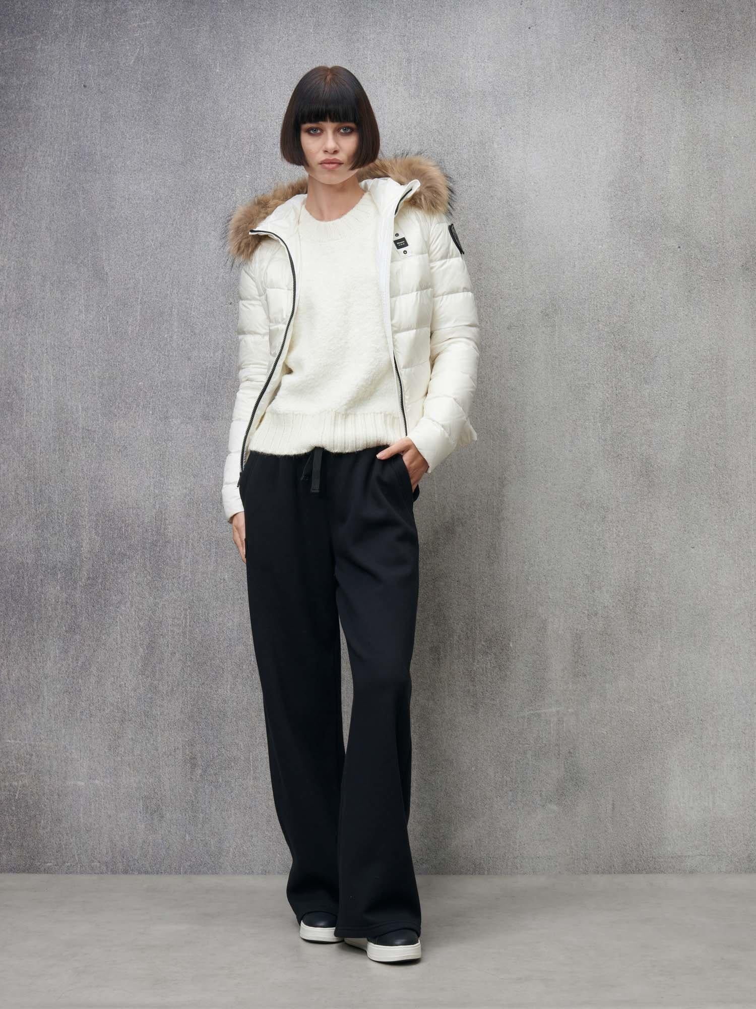 Piumino con cappuccio bordato in pelliccia Arcadia