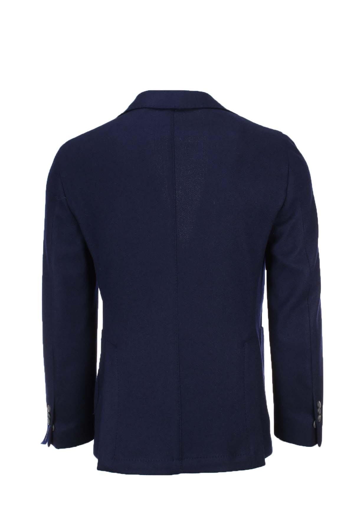 Giacca blazer monopetto in misto lana.