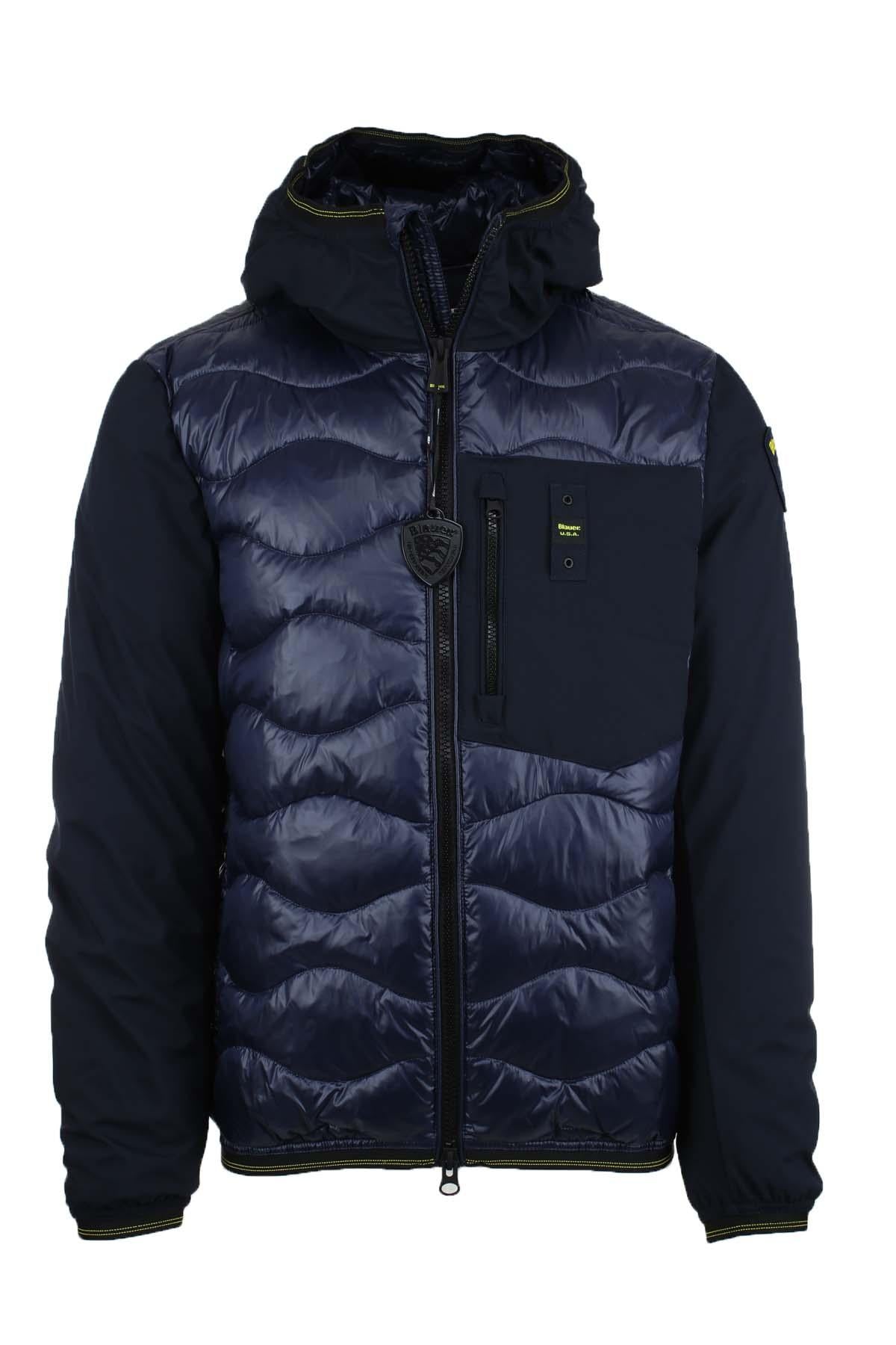 Piumino in nylon e neoprene con tasca ALBERT