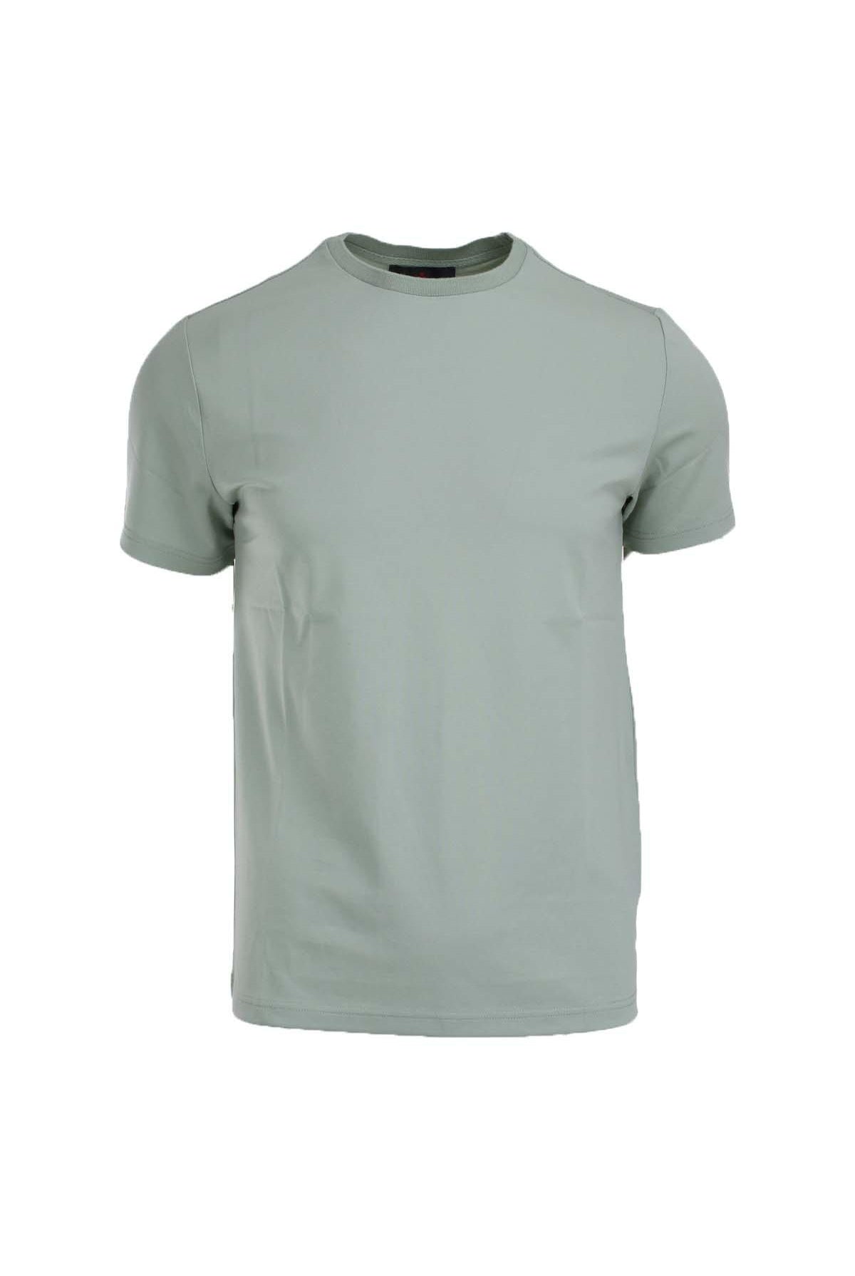 Tshirt in piquet stretch di cotone e seta