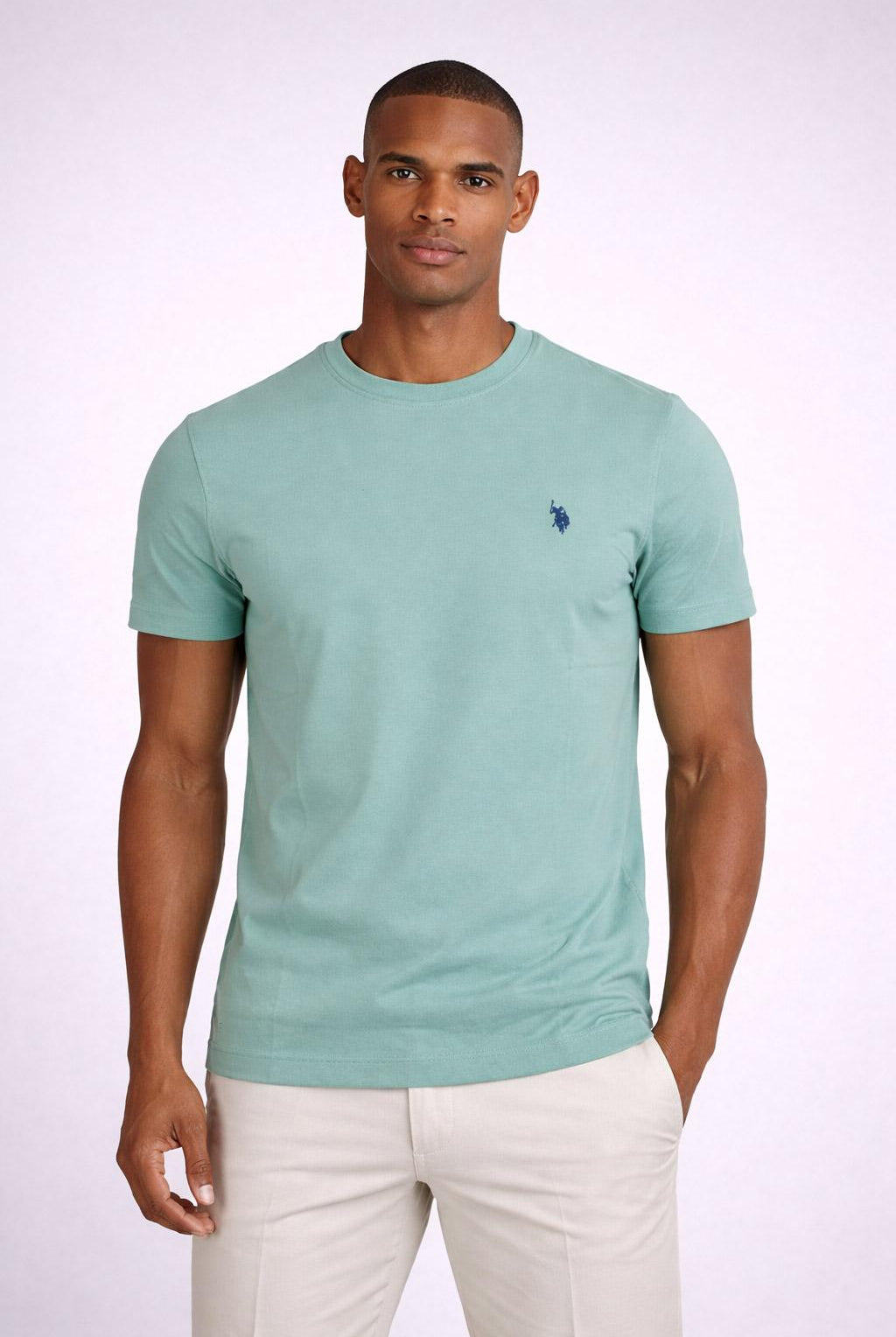T-shirt uomo in cotone piquet con logo