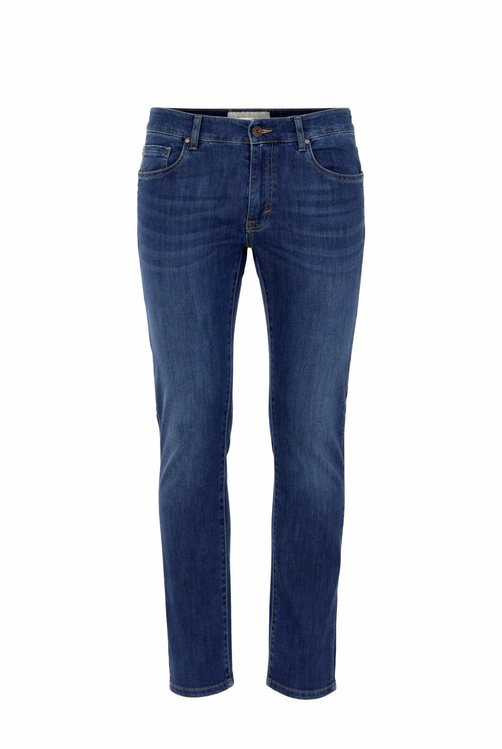 Jeans Uomo 5 Tasche Denim Stretch Slim