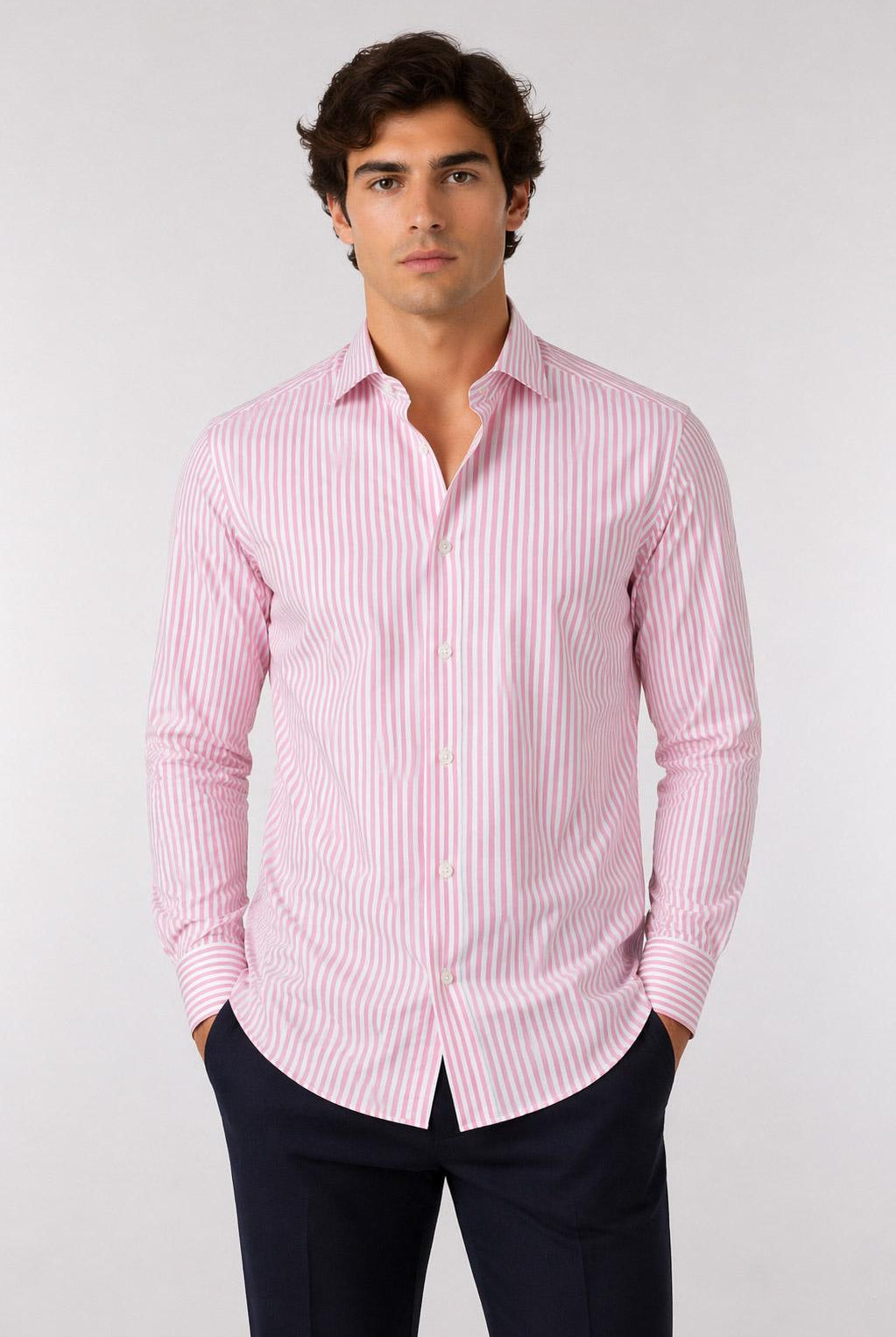 Camicia Uomo a Righe in Tessuto Active
