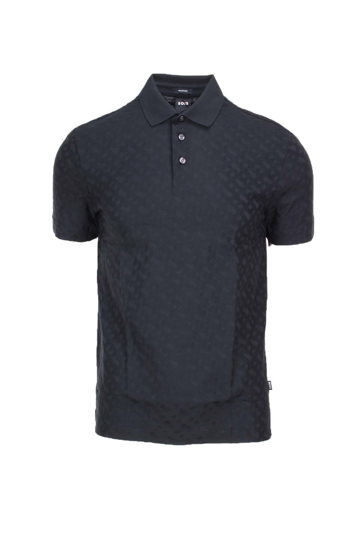 Polo mezza manica con monogrammi Boss