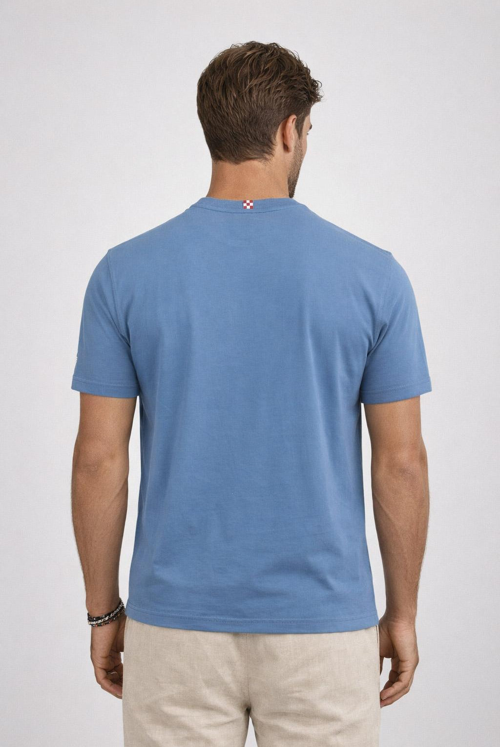 T-Shirt Uomo Cotone Ricamo Lavoro Sodo
