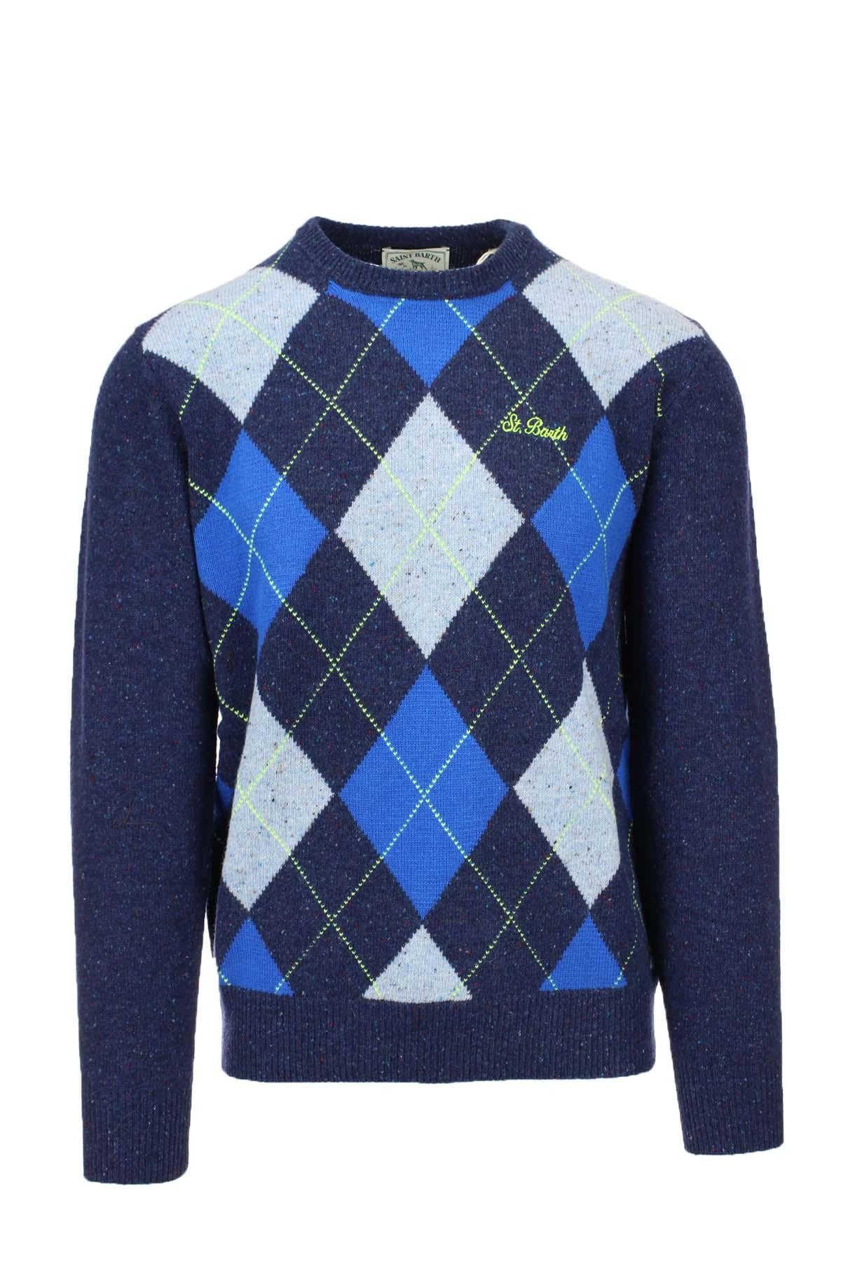 Maglia pullover girocollo rombi Donegal Argyle