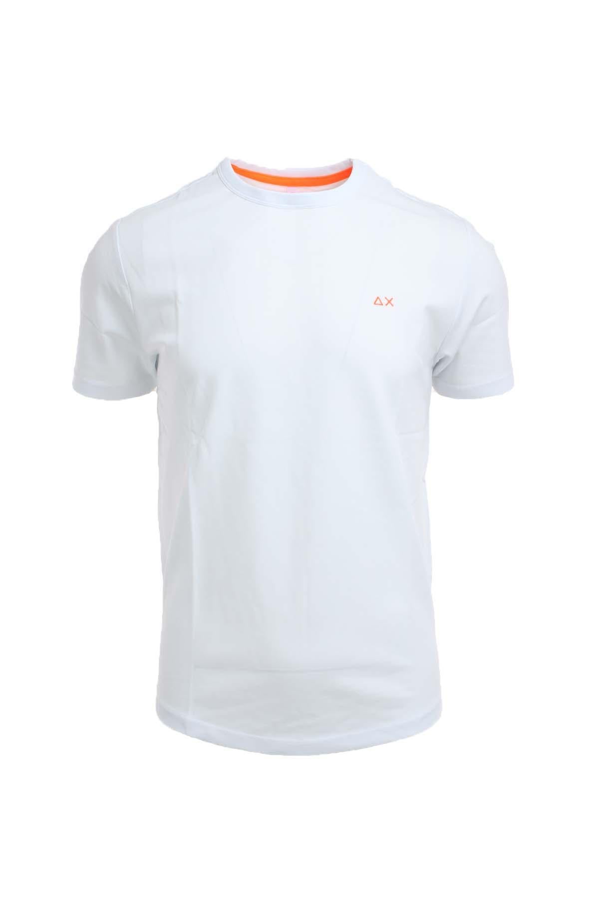 T-Shirt in cotone piquet dettagli fluo