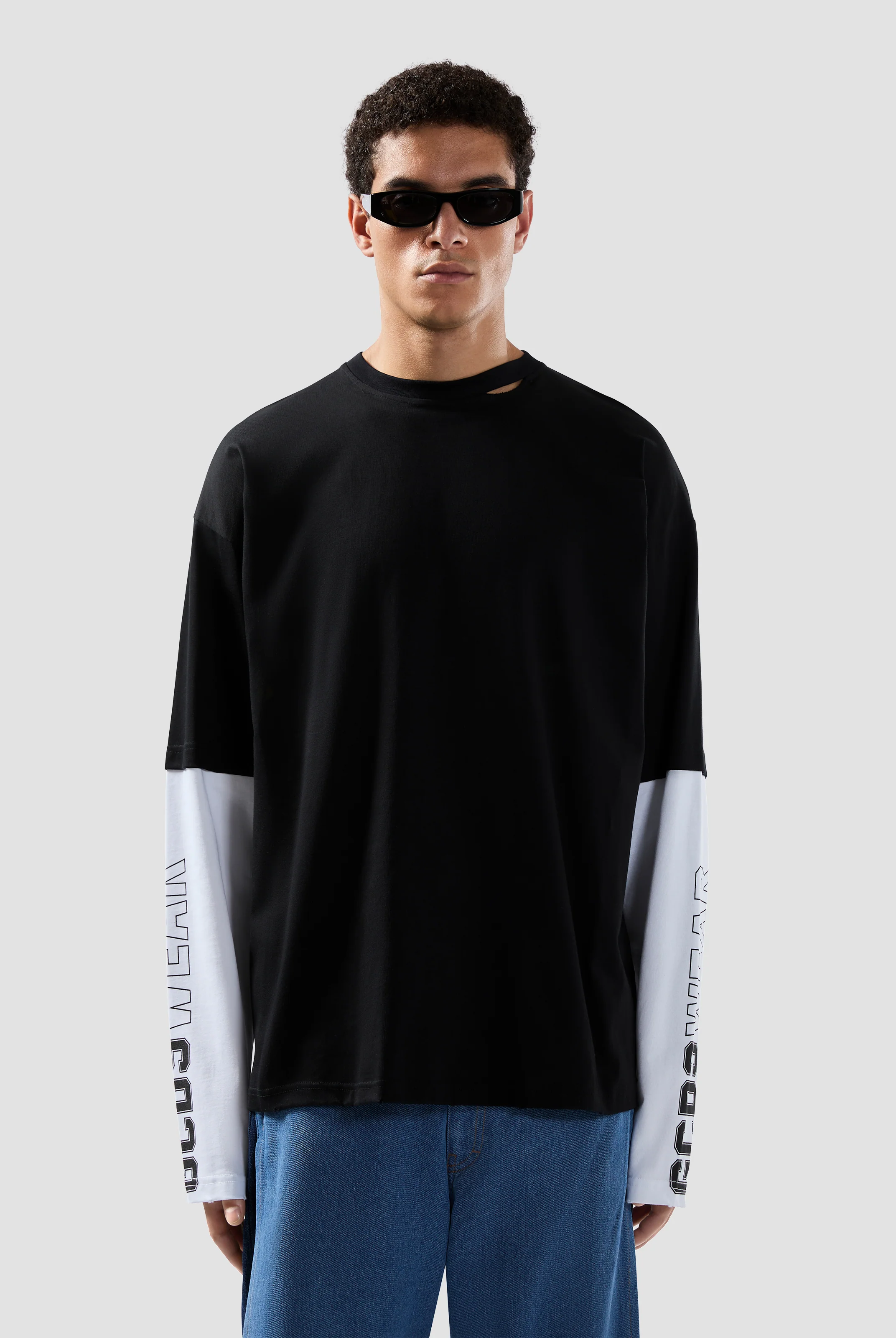 T-Shirt manica lunga con stampa GCDS WEAR