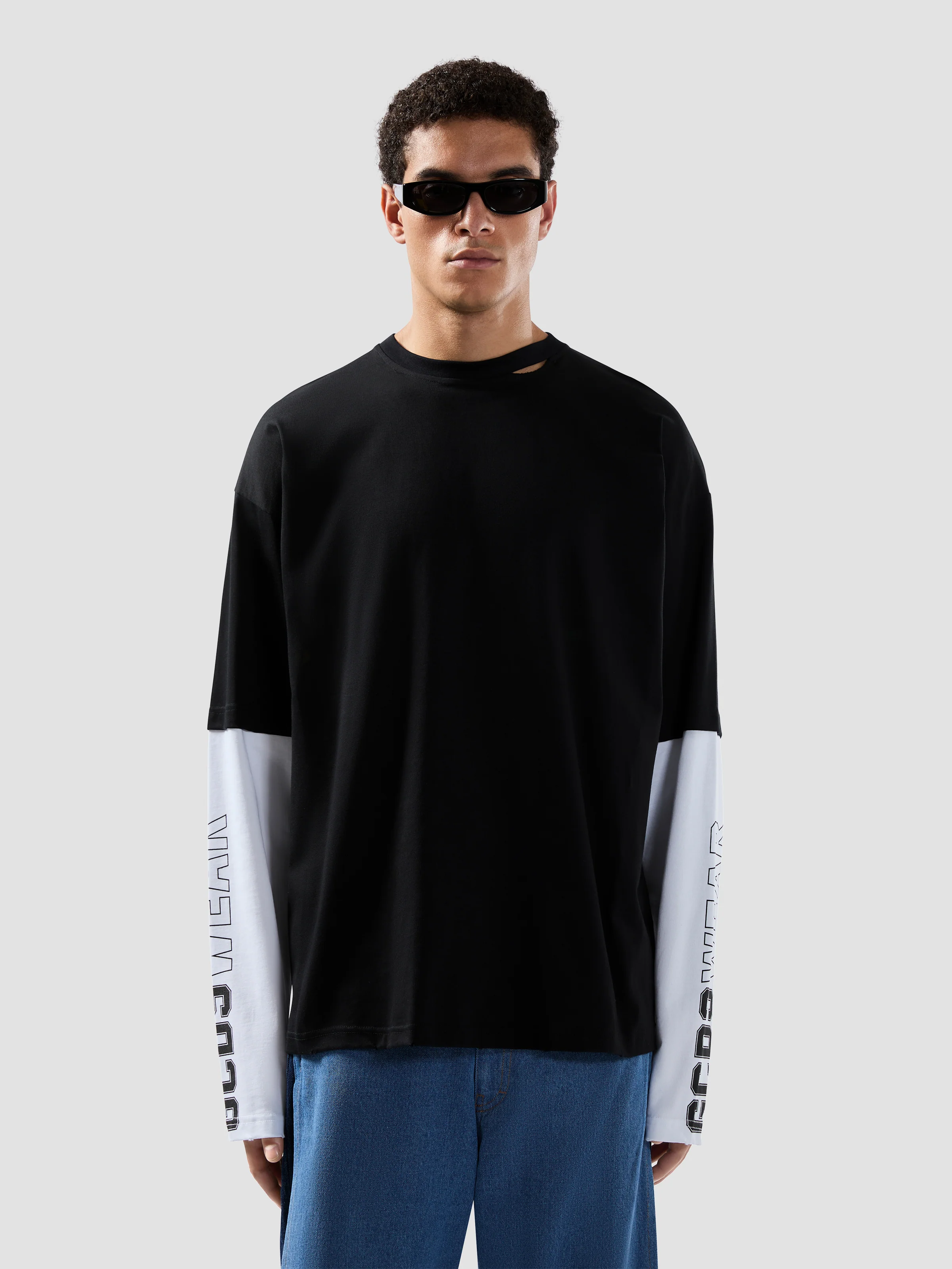 T-Shirt manica lunga con stampa GCDS WEAR