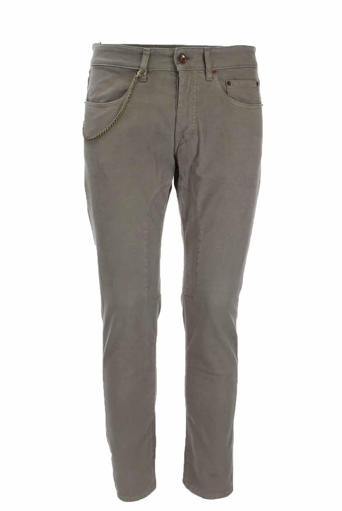 Pantalone 5 tasche in cotone con toppa
