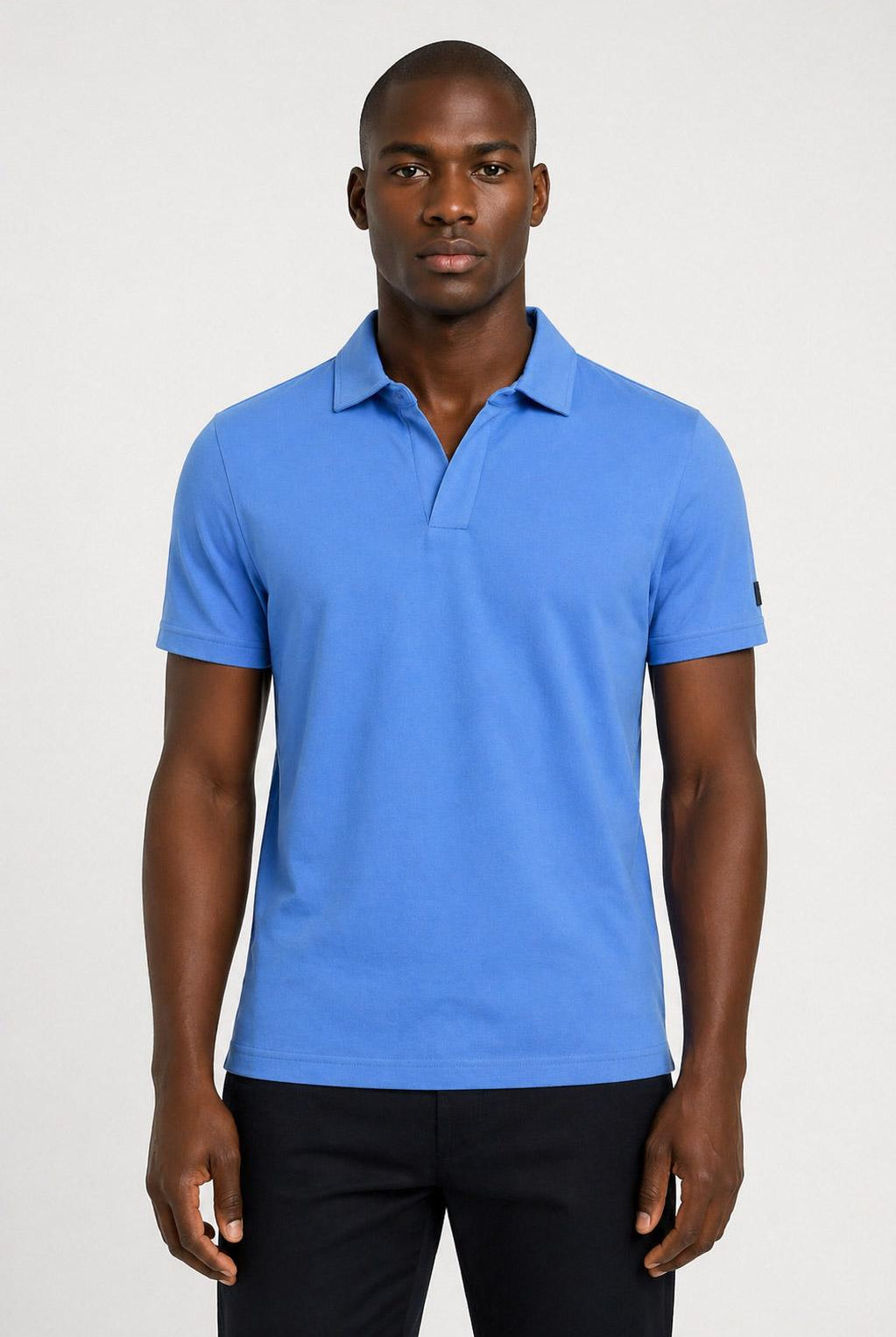 Polo Uomo in Cotone Senza Bottoni