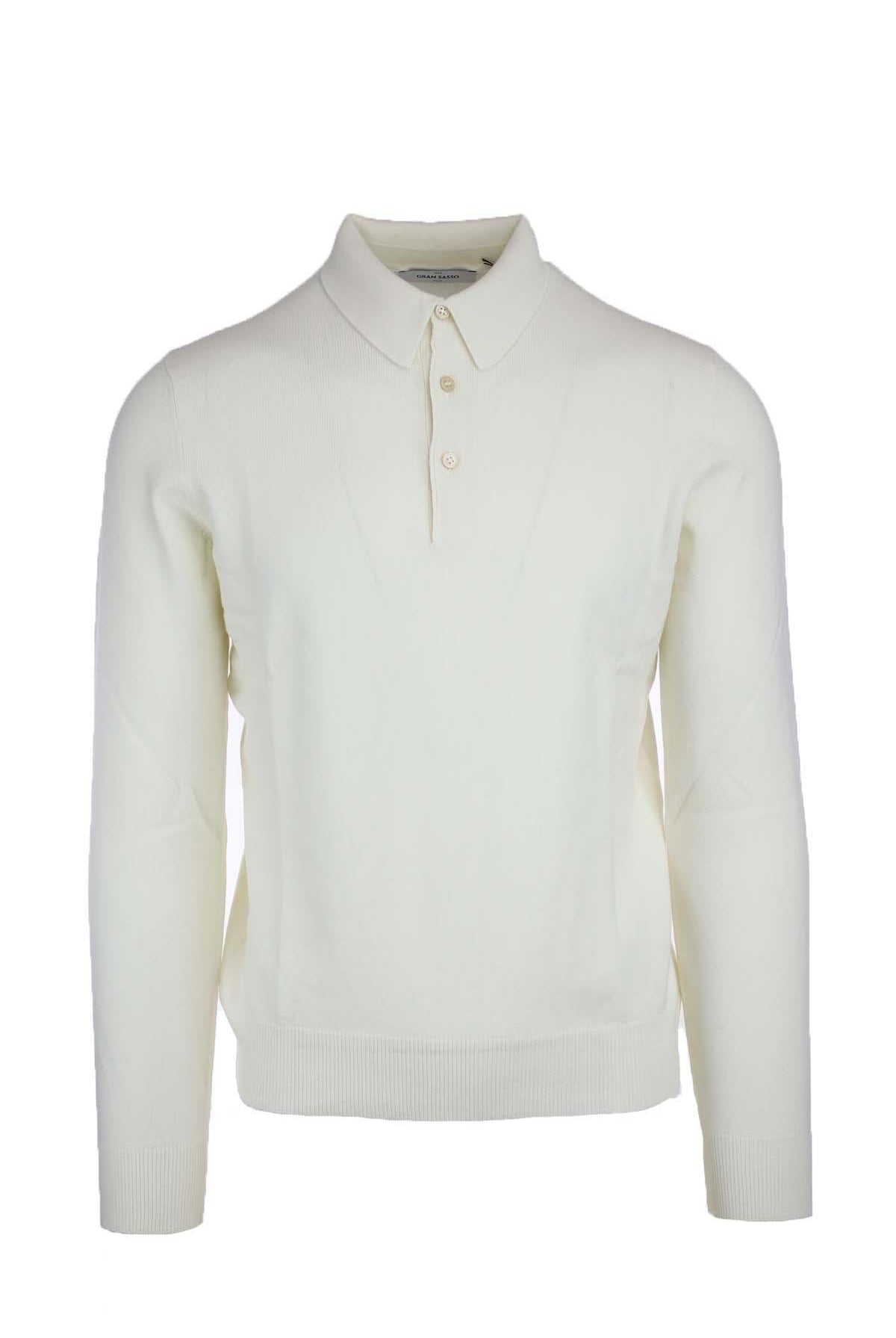 Maglia polo 3 bottoni in lana