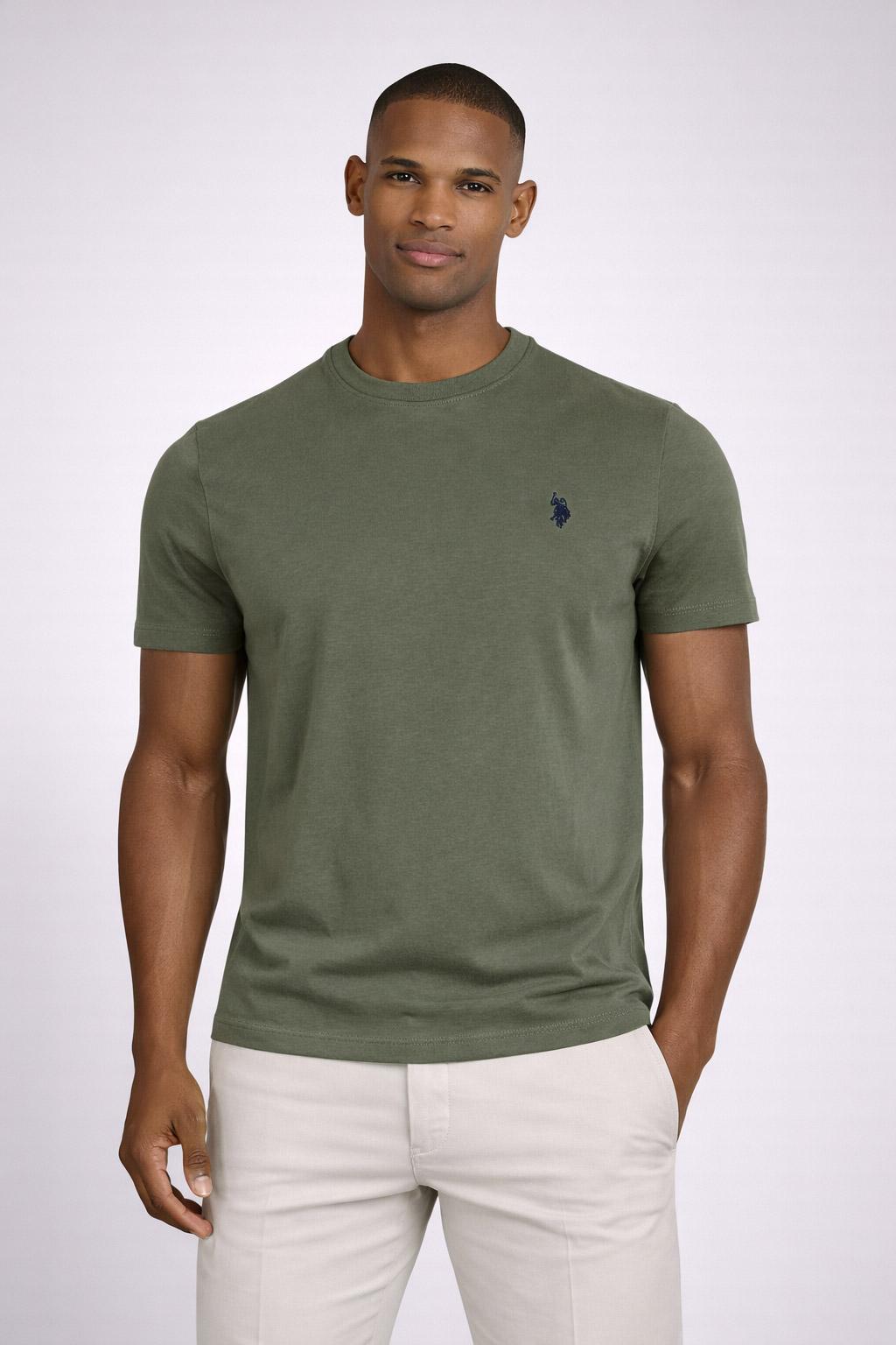 T-Shirt Uomo Cotone con logo ricamato