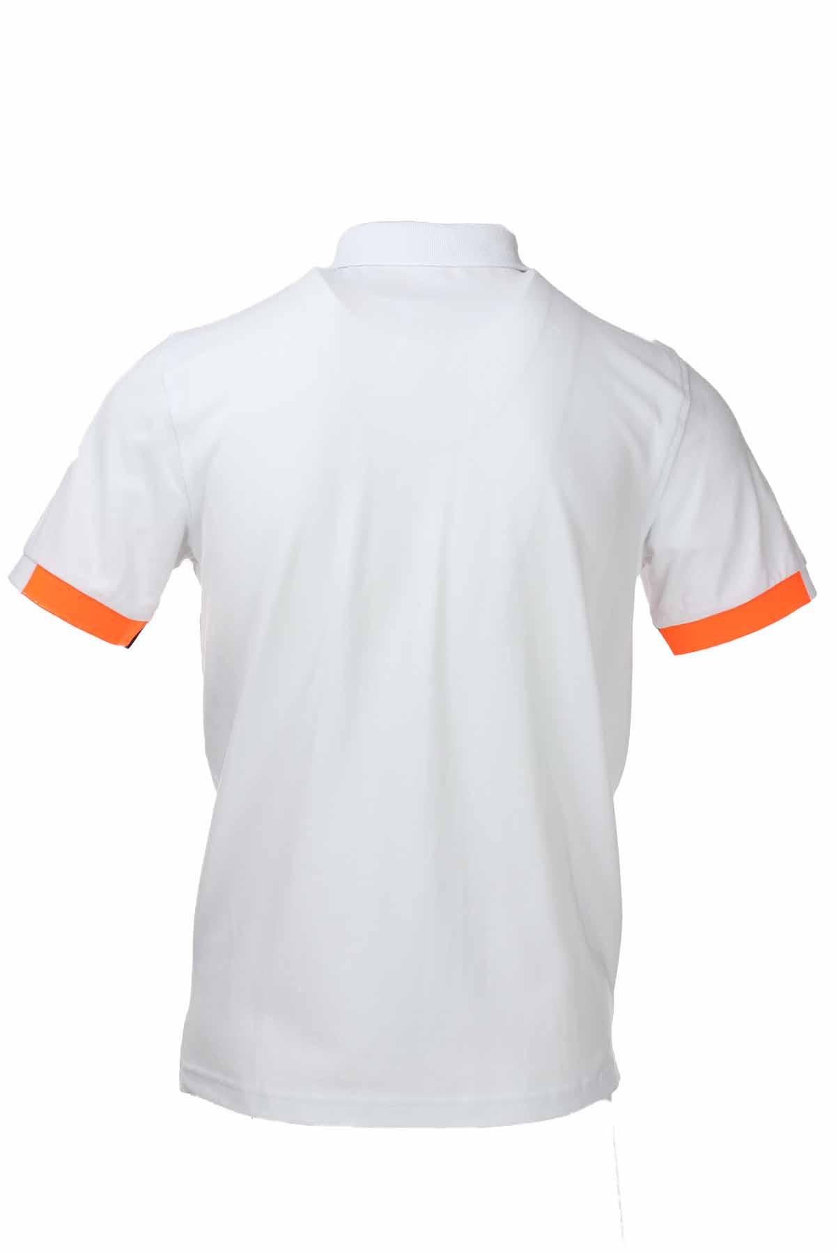 Polo mezza manica piquet cotone profili fluo