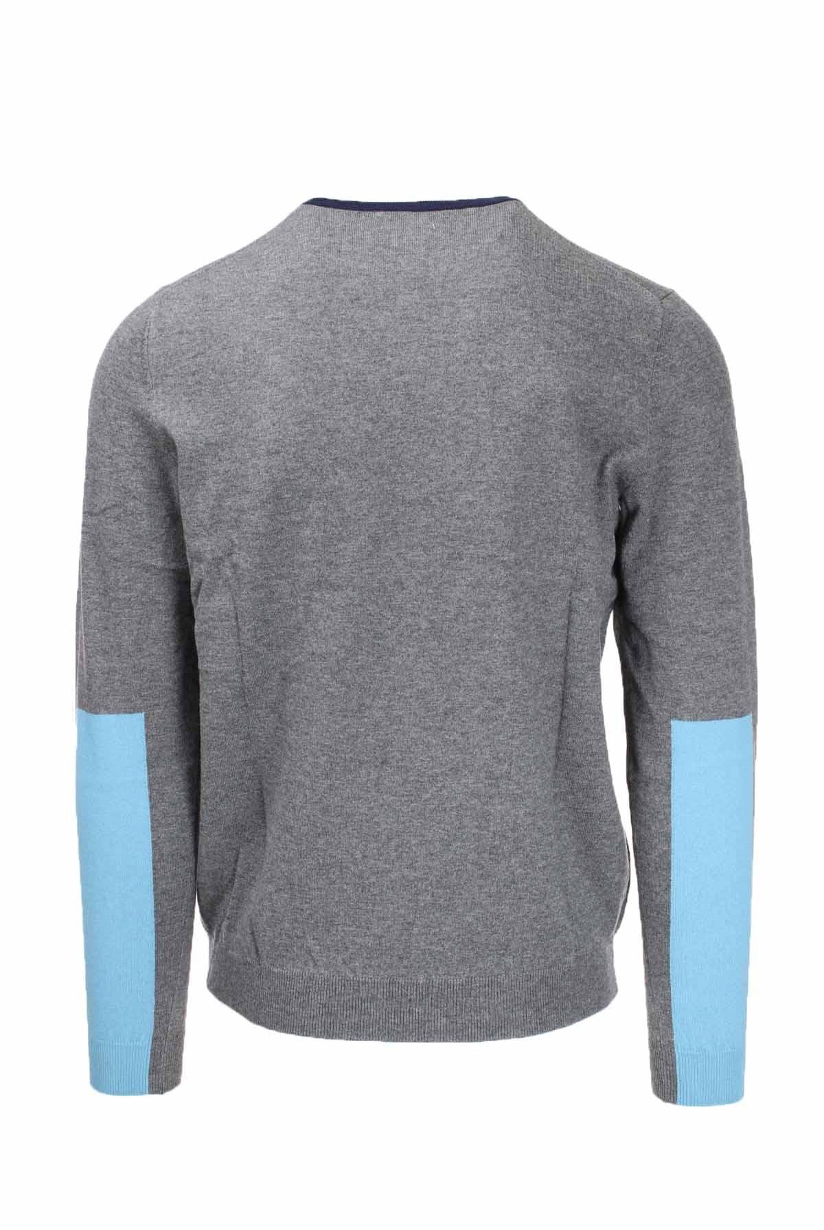 Pullover girocollo unito collo in contrasto