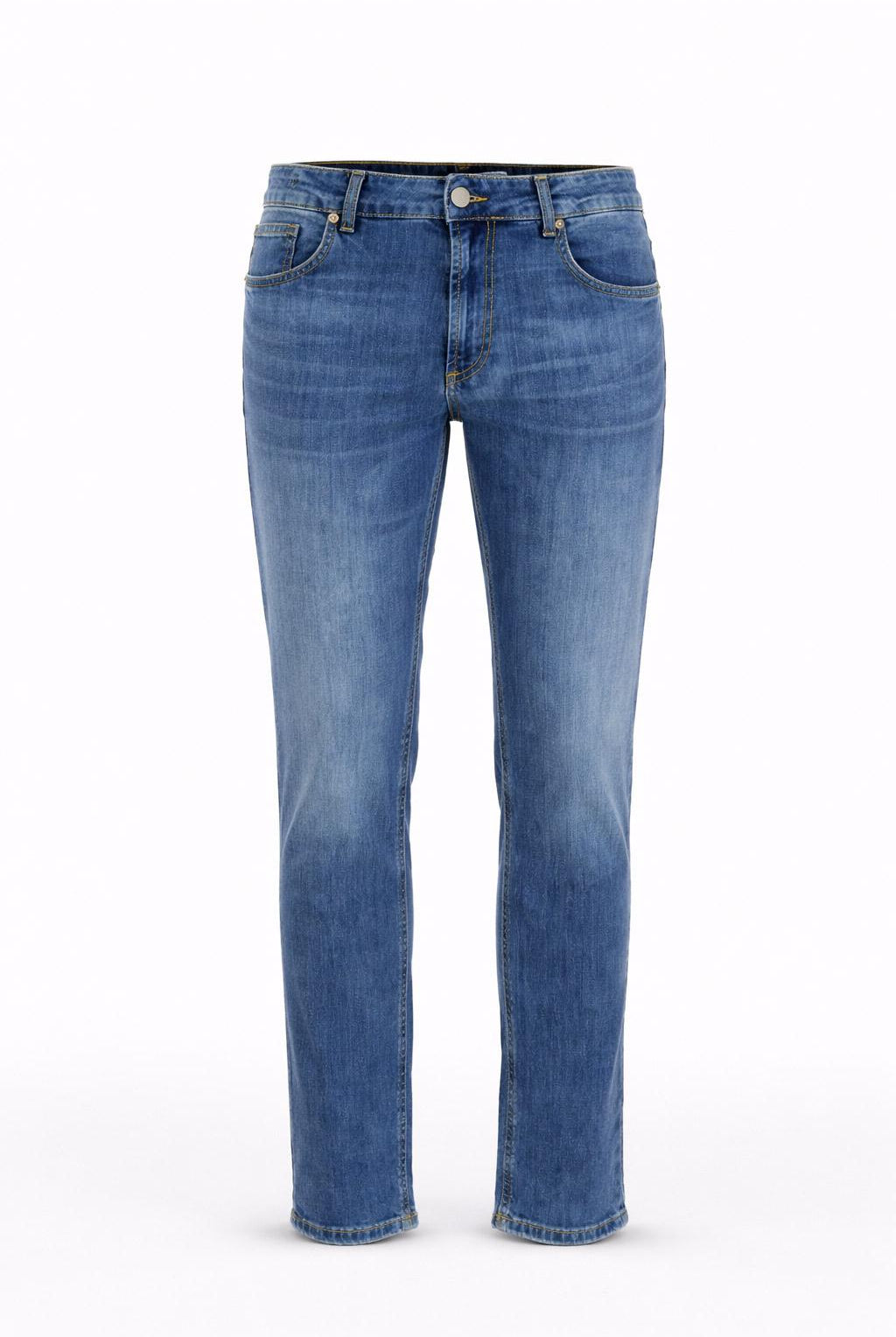 Jeans Uomo 5 Tasche Denim Slim Fit