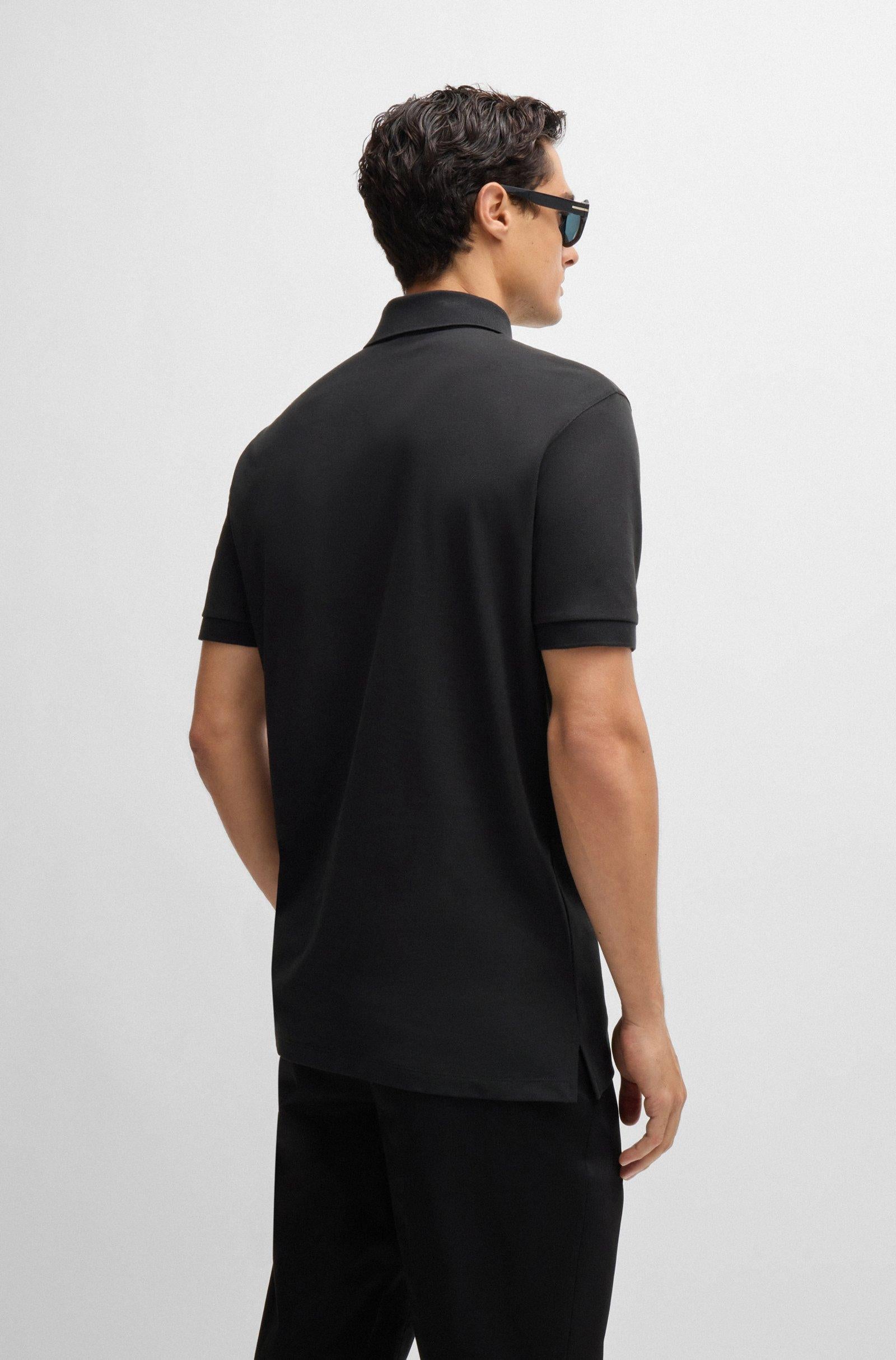 Polo mezza manica in cotone piquet con logo