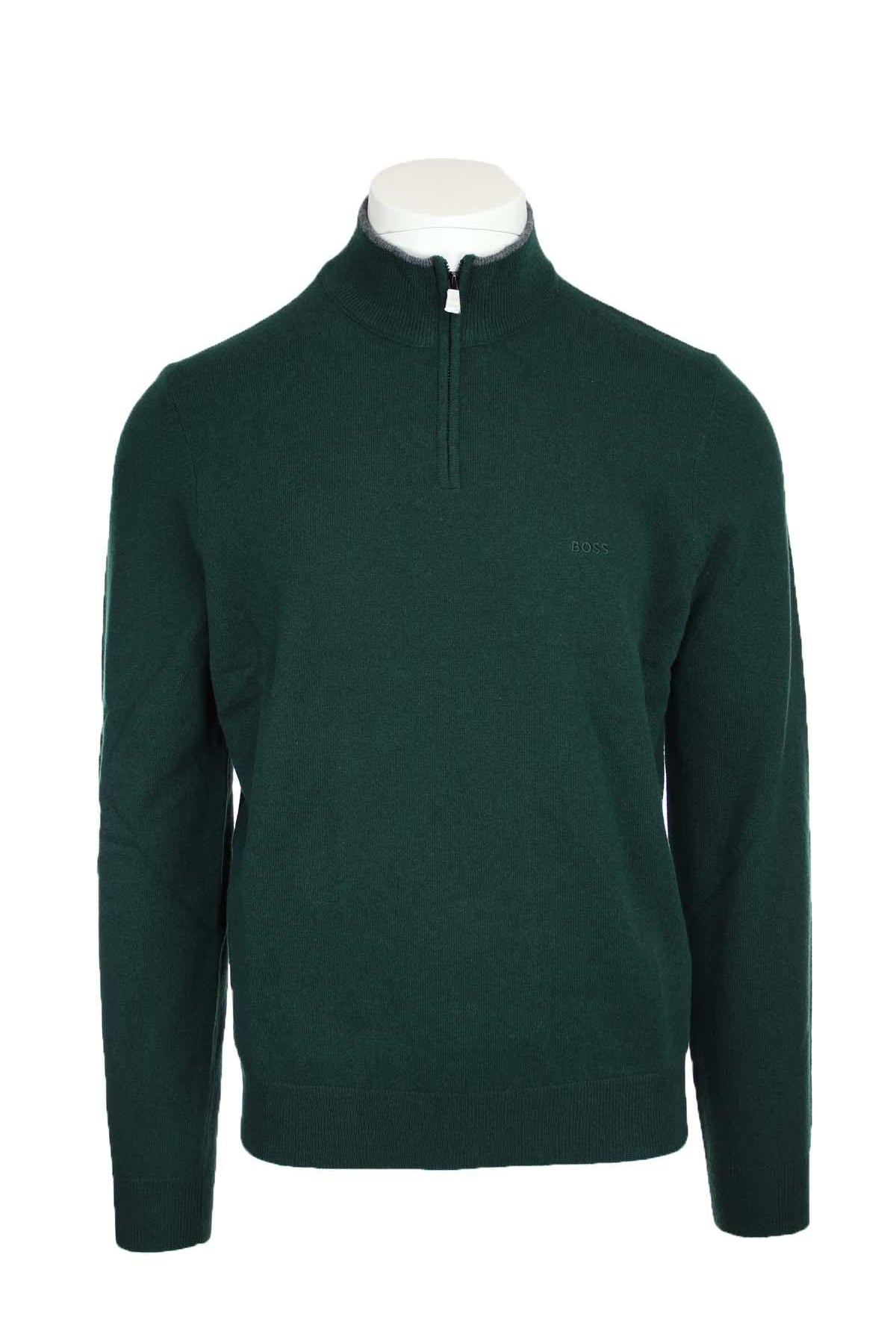 Maglia pullover lupo zip in lana.